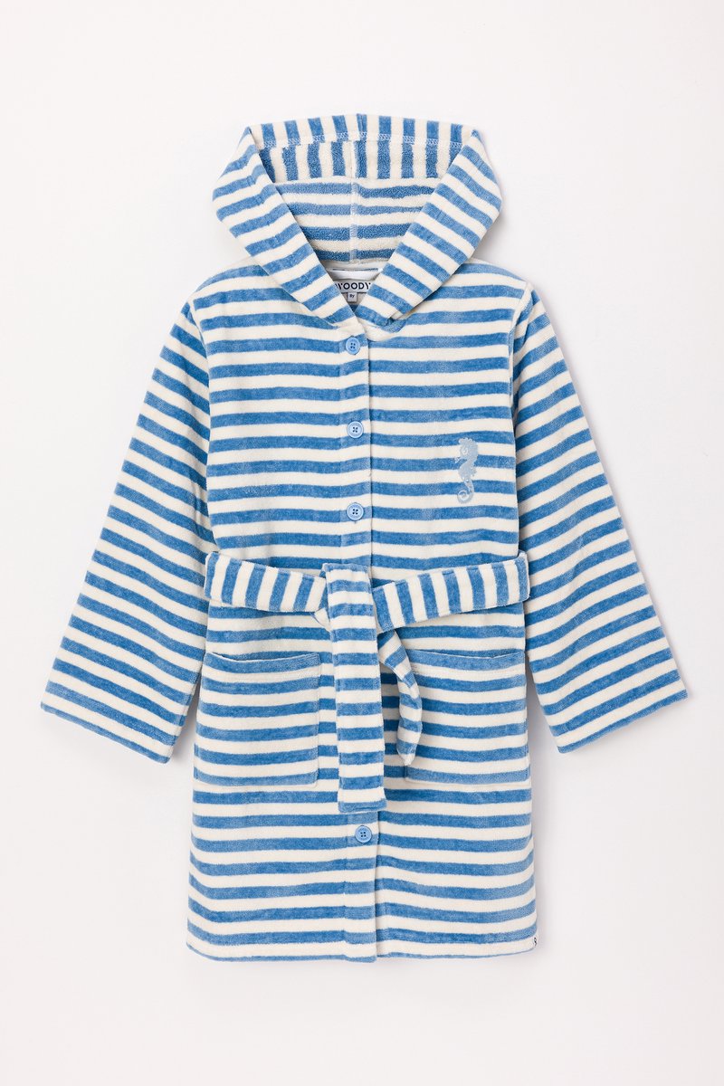 Badjas + kap + knopen Unisex Woody  241-10-ROB-B/919