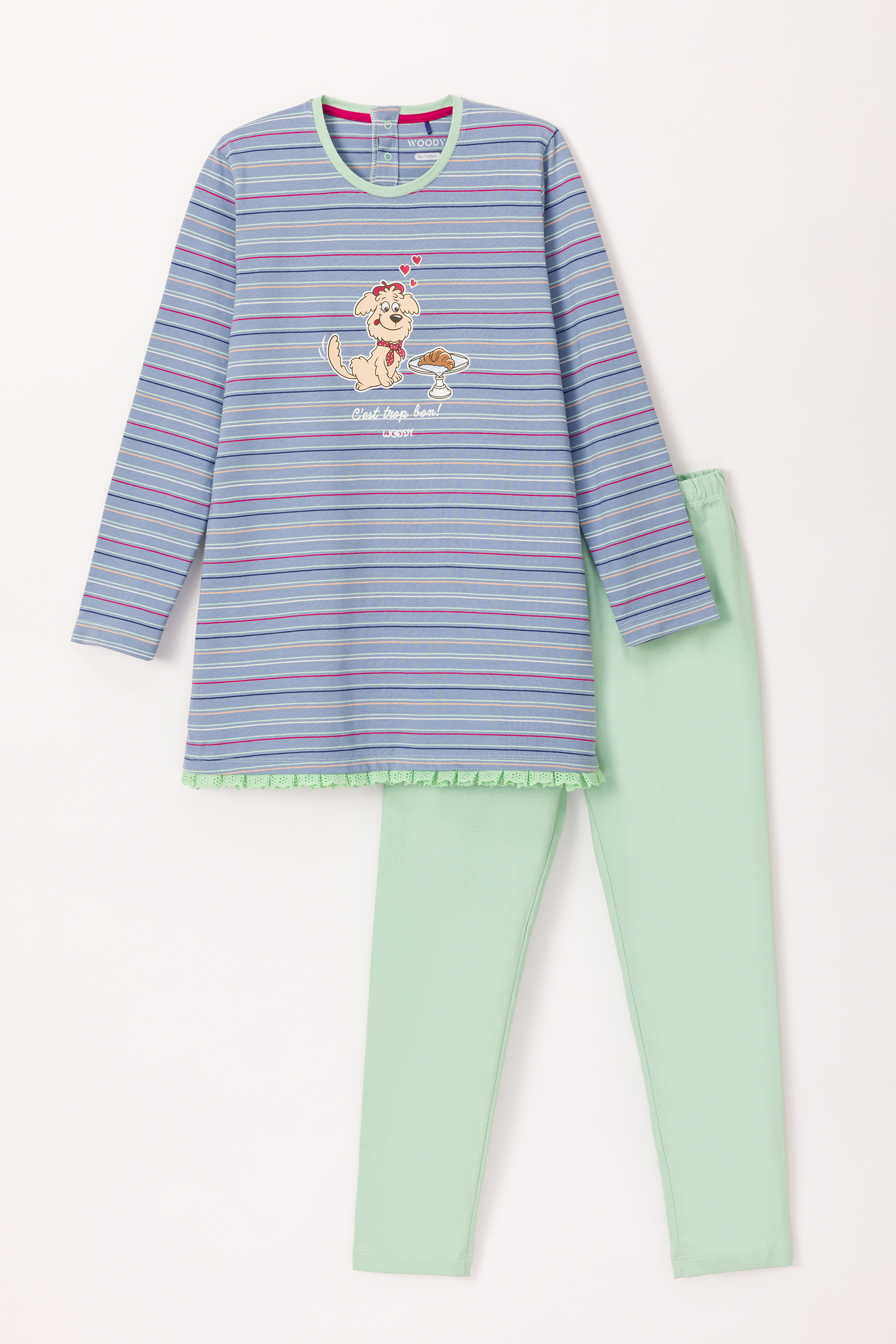 Pyjama Woody Multicolor Streep   242-10-BLB-S/961
