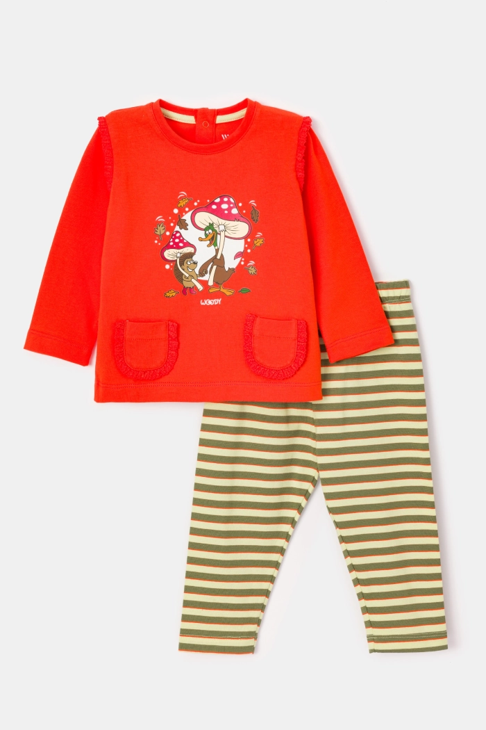 Pyjama Woody Eend Rood   242-10-PLG-S/403