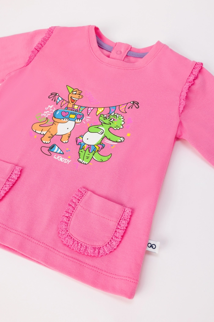 Pyjama Woody Dino Roze  242-10-PLG-S/453