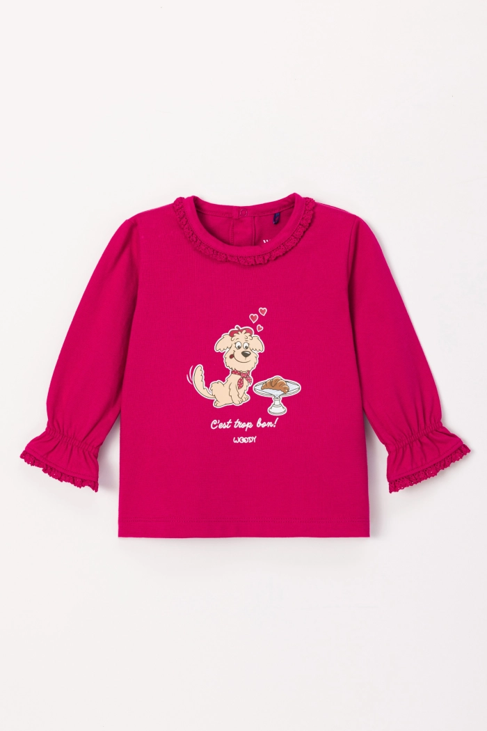 Pyjama Woody Labradoodle Framboos Rood   242-10-PLH-S/357