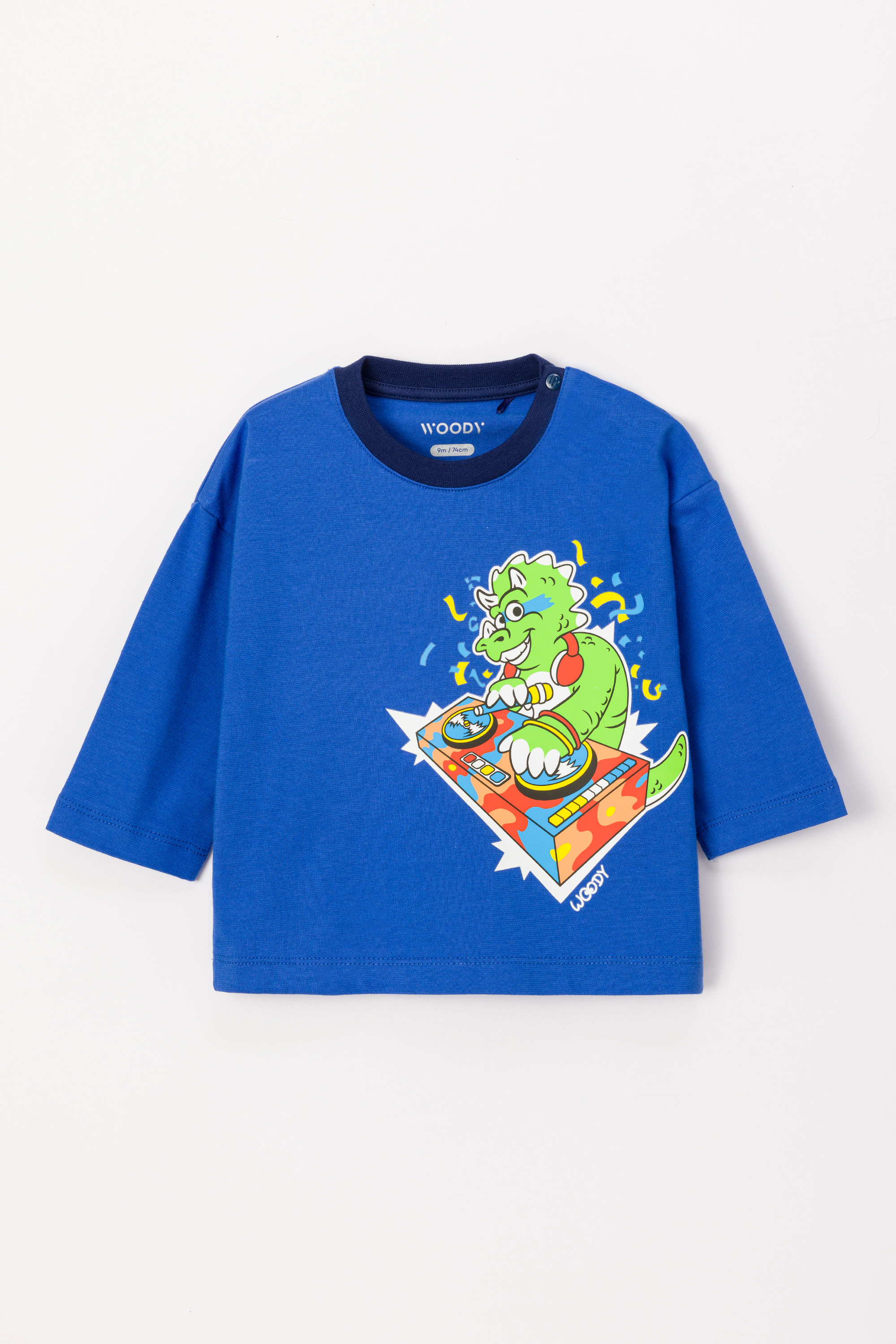 Pyjama Woody Dino Hoogblauw  242-10-PLU-S/875