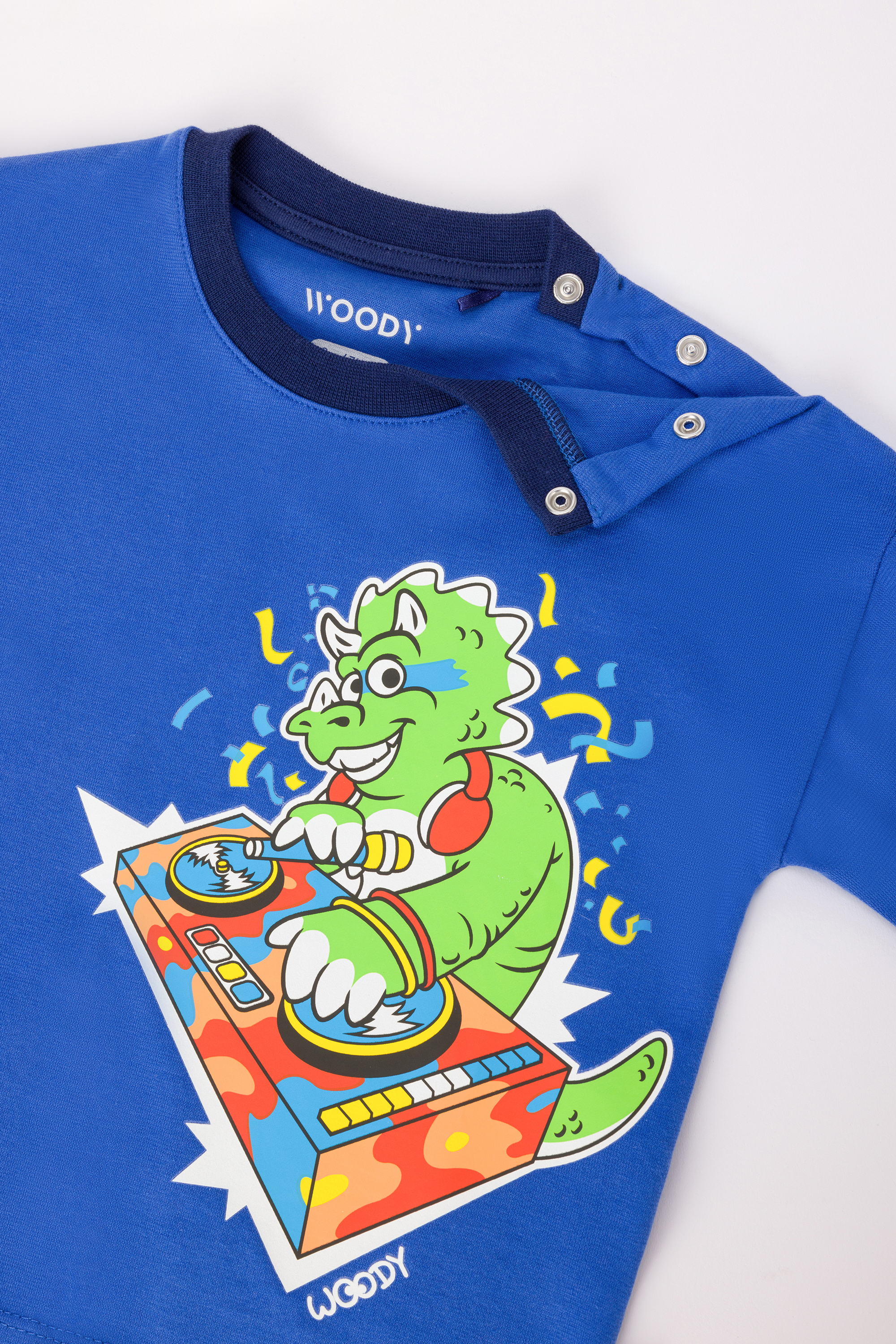 Pyjama Woody Dino Hoogblauw  242-10-PLU-S/875