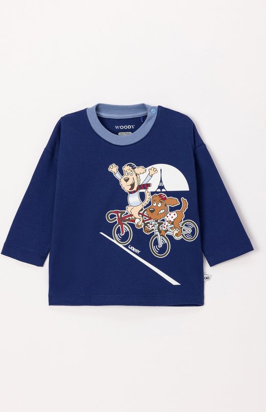 Pyjama Woody Labradoodle Donker Blauw  242-10-PLU-S/889