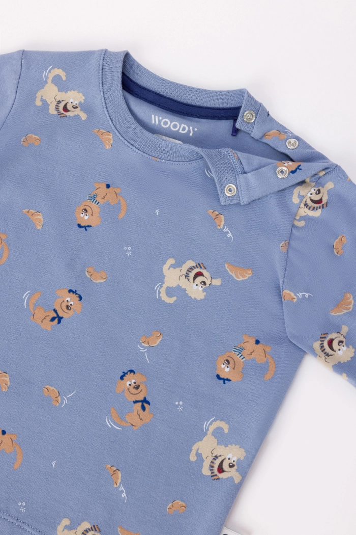 Pyjama Woody Labradoodle Blauw 242-10-PZL-Z/906 