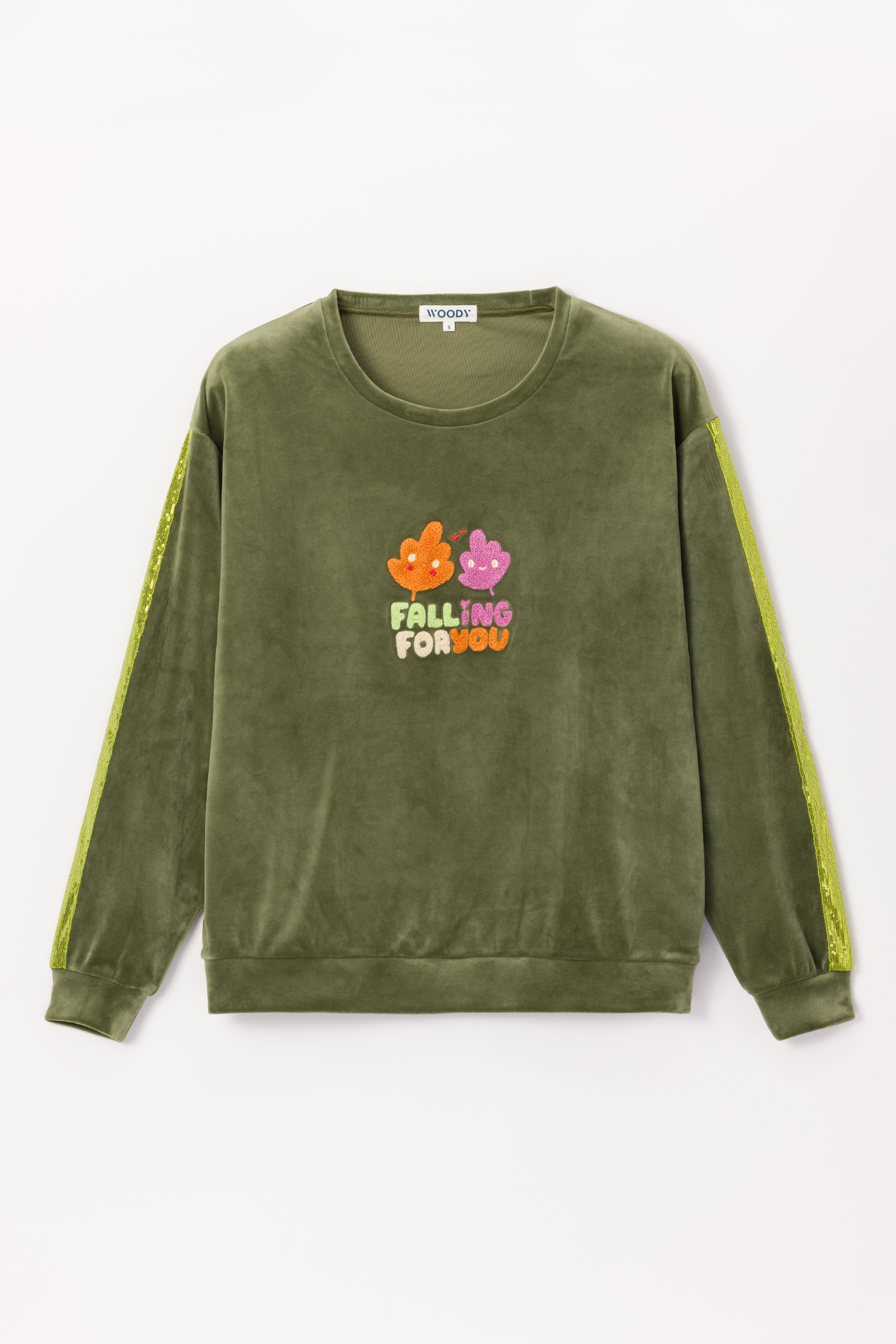 Pyjama Woody Velours Kakigroen 242-12-YPE-V/753