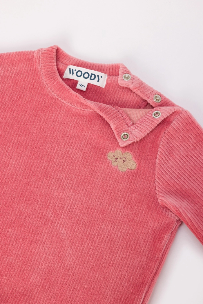 Huispakje Woody Velours Roze  242-13-BPC-V/444