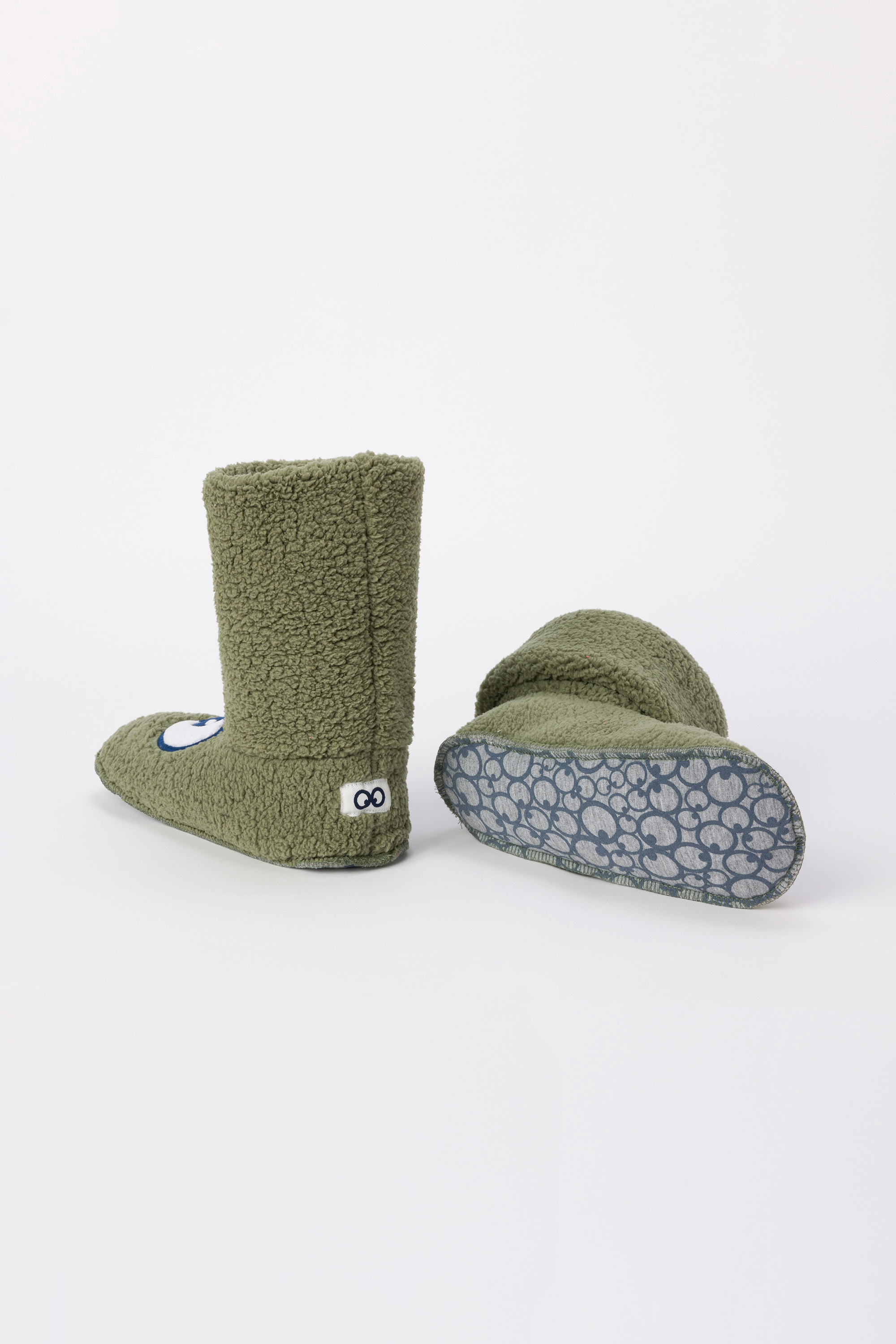 Pantoffels Woody Oogjes Kakigroen  242-10-BOR-M/753