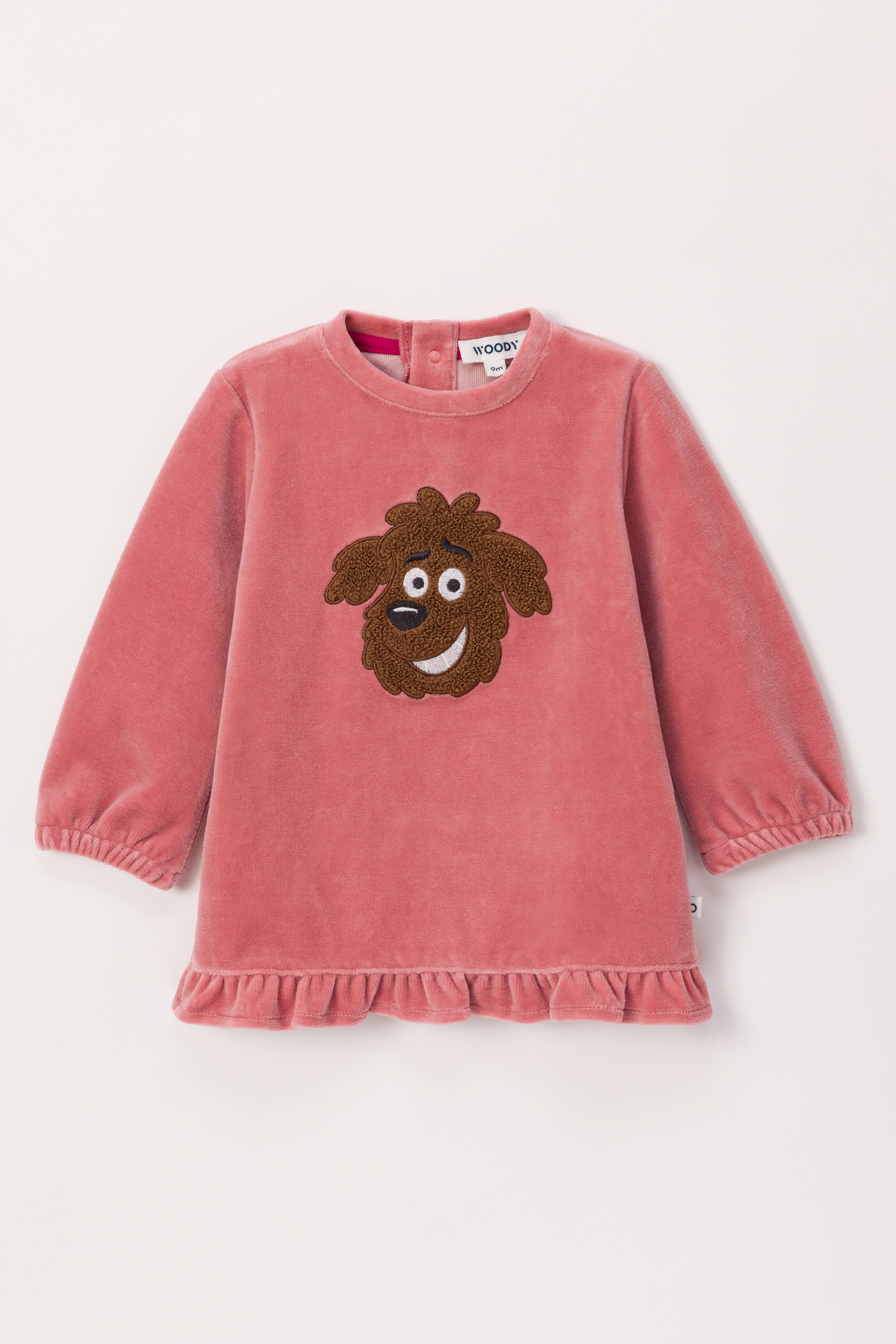 Pyjama Woody Labradoodle Velours Zachtroze  242-10-PDL-V/415