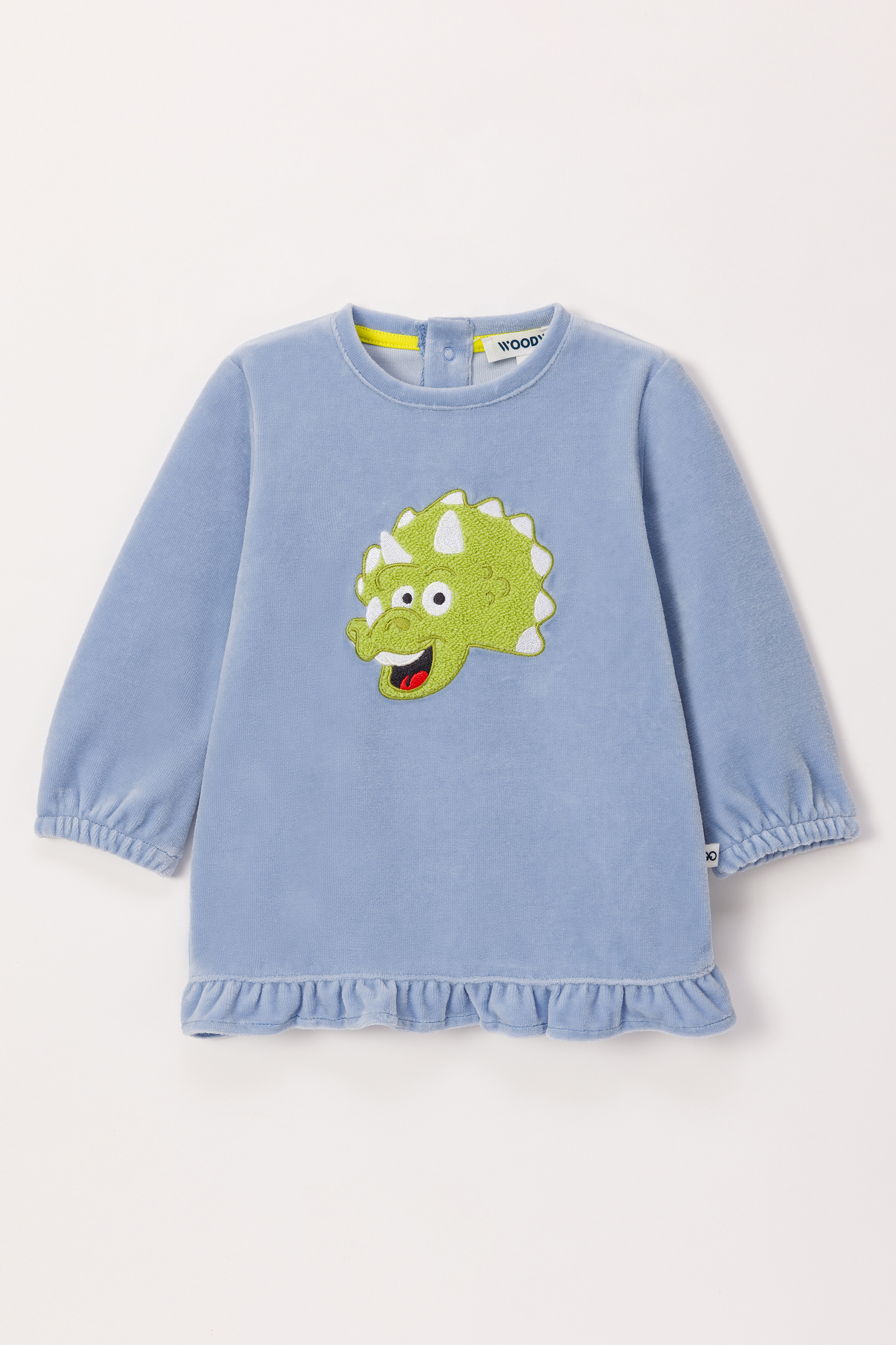 Pyjama Woody Dino Velours Lichtblauw 242-10-PDL-V/828