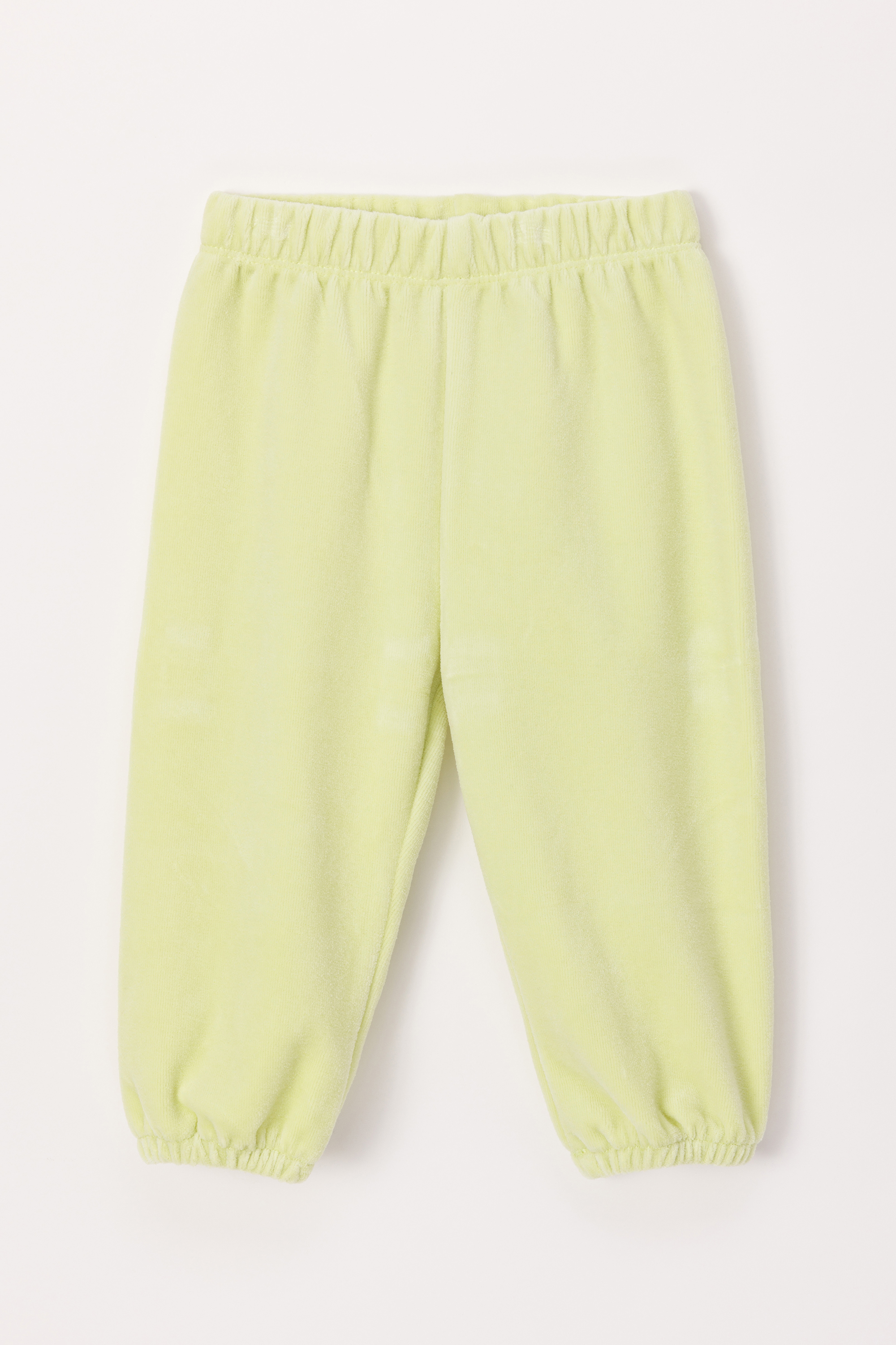 Pyjama Woody Eend Velours Groen Gestreept  242-10-PDL-V/930