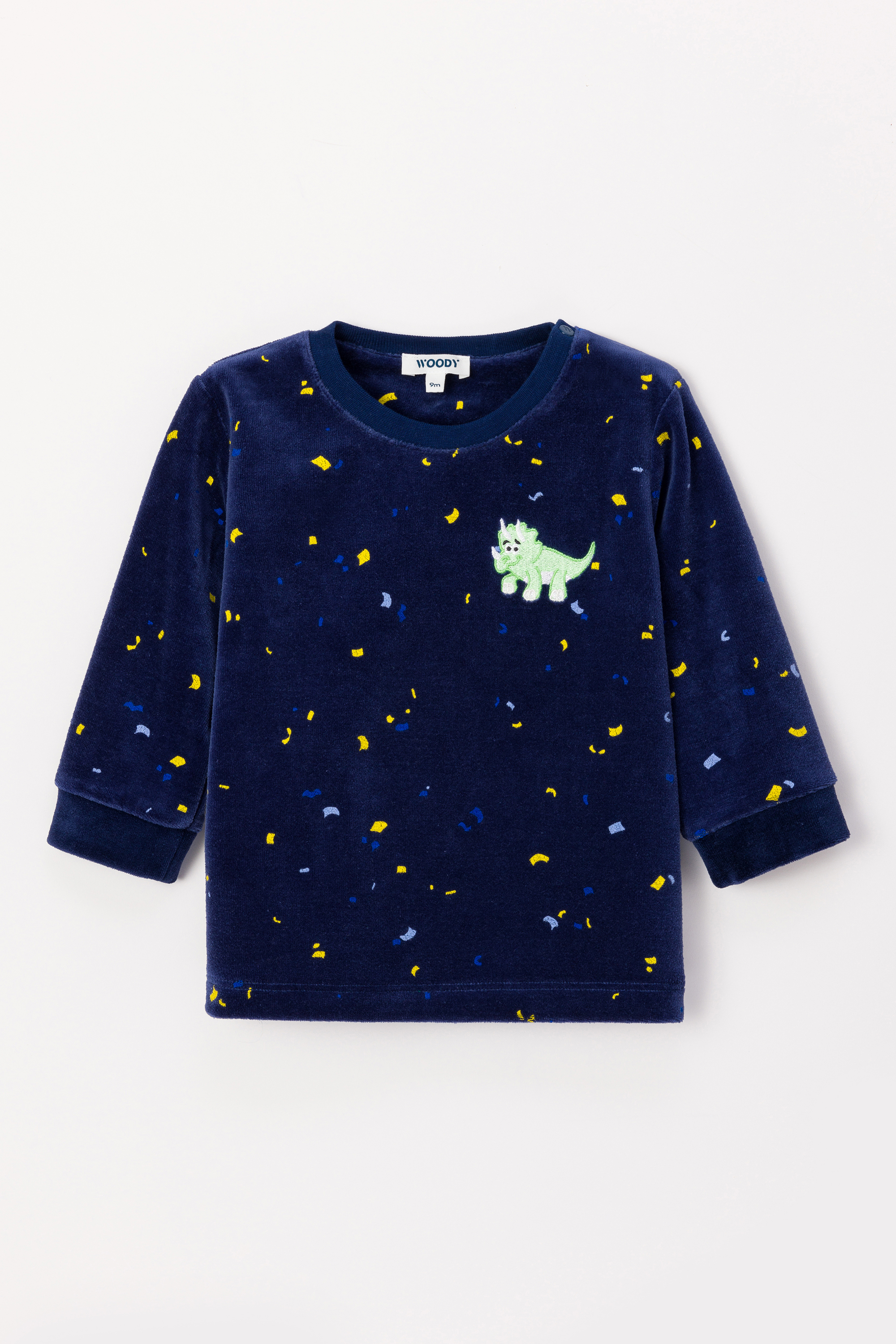 Pyjama Woody Dino Velours Confetti 242-10-PLC-V/928
