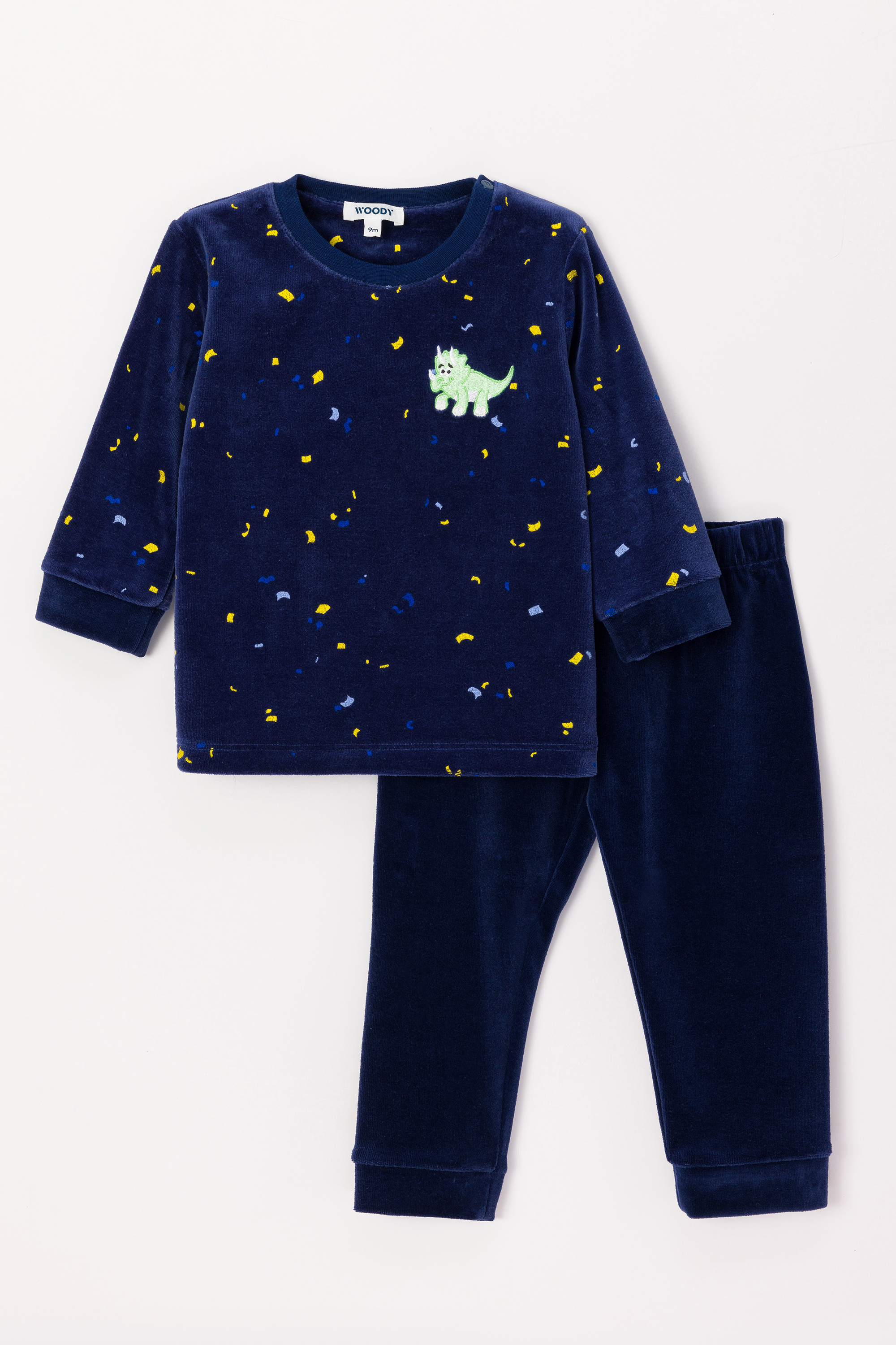 Pyjama Woody Dino Velours Confetti 242-10-PLC-V/928