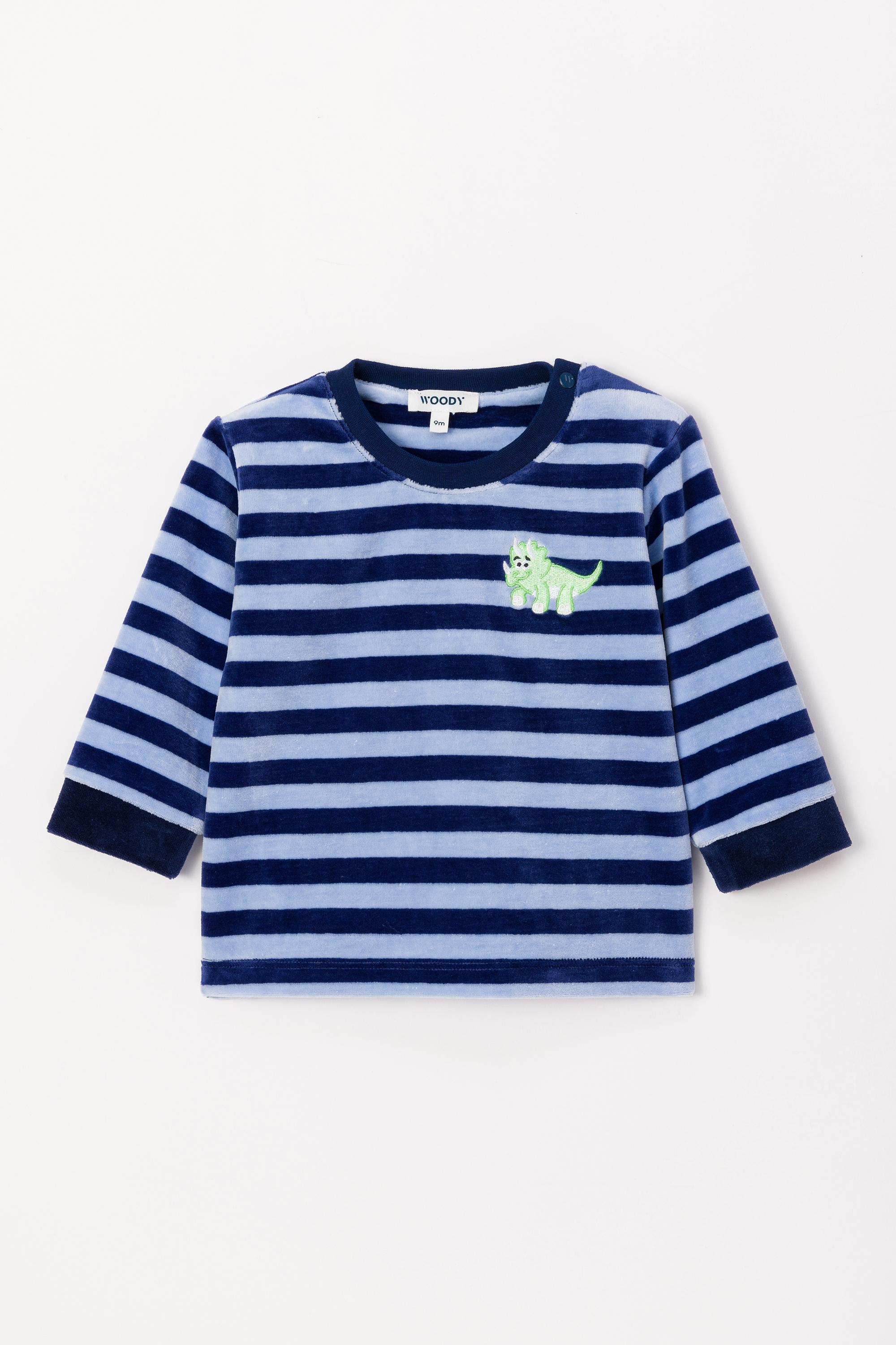 Pyjama Woody Dino Velours Gestreept 242-10-PLC-V/929