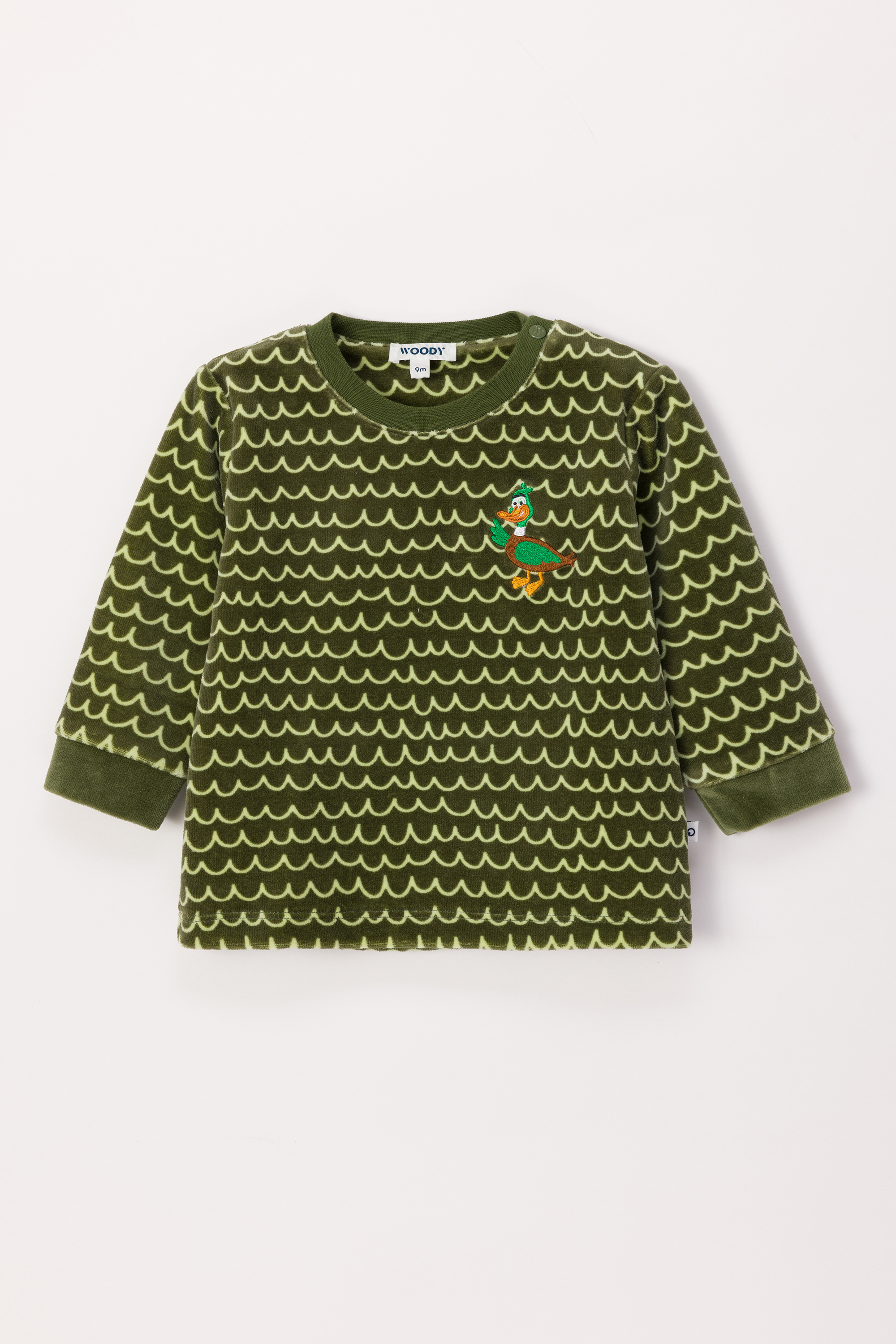 Pyjama Woody Eend Velours Golfjes 242-10-PLC-V/947