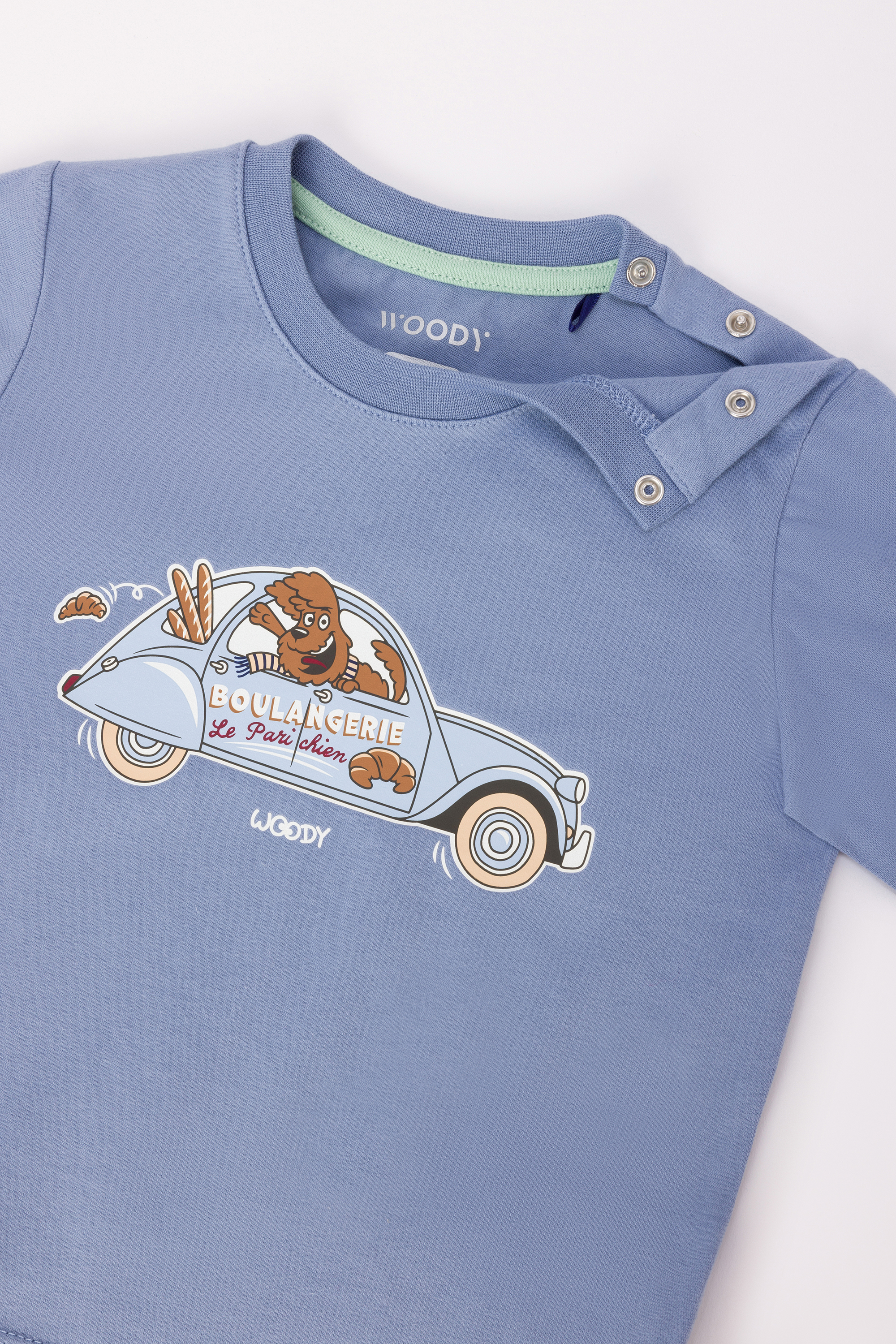 Pyjama Woody Labradoodle Jeansblauw  242-10-PLS-S/813
