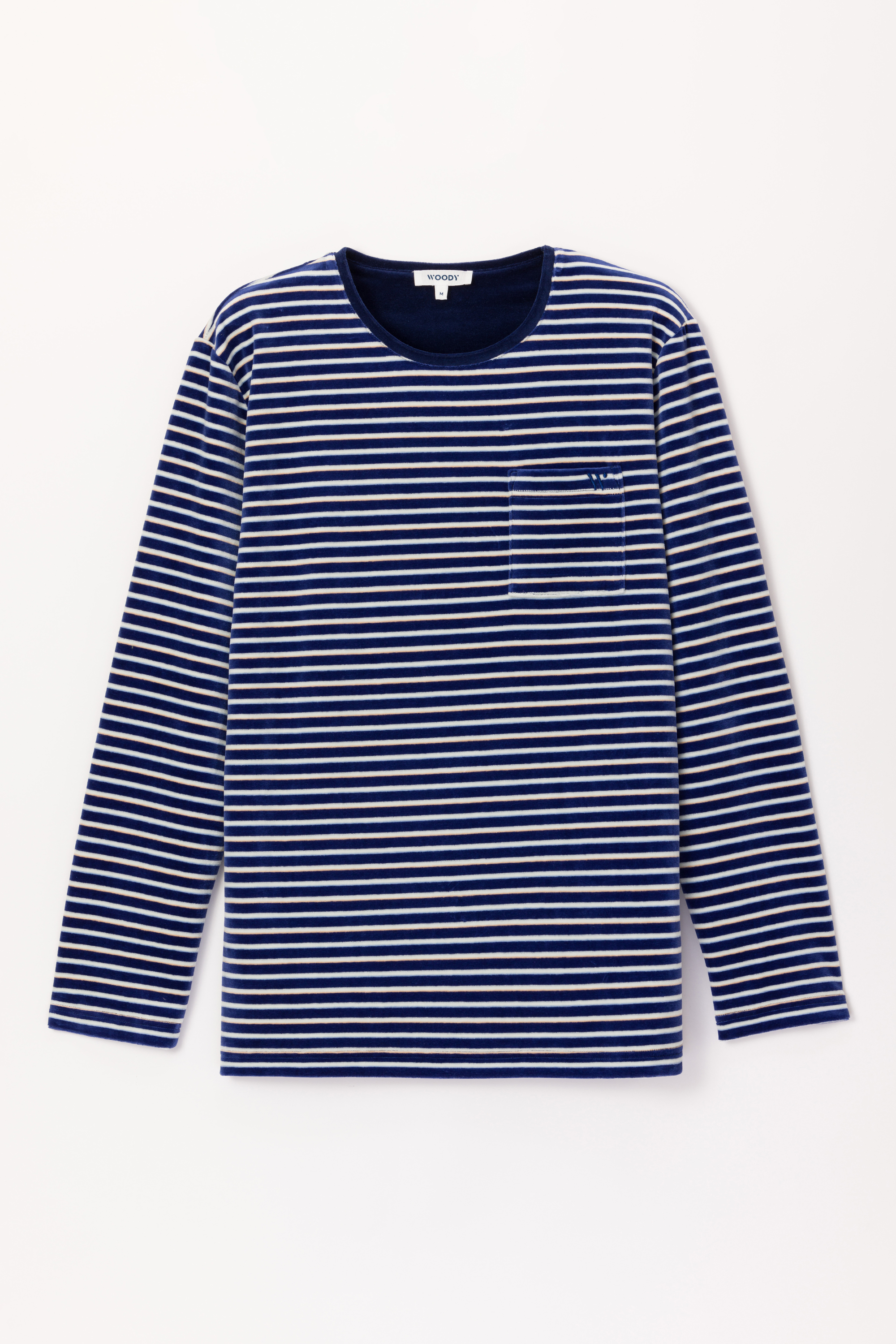 Pyjama Woody Velours Blauwe Streep 242-11-MRL-V/927