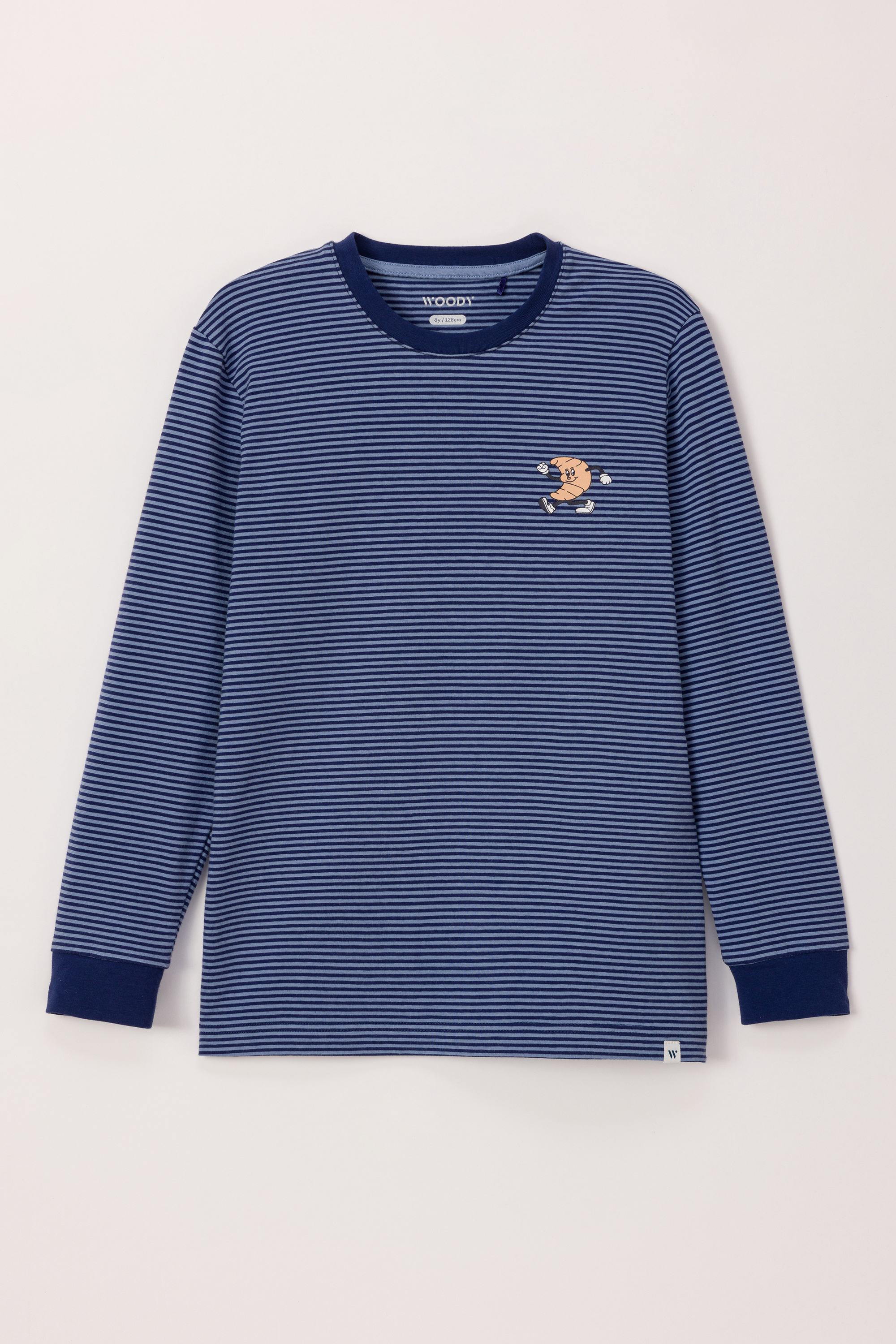 Pyjama Woody Blauw Gestreept 242-12-QTR-Z/904