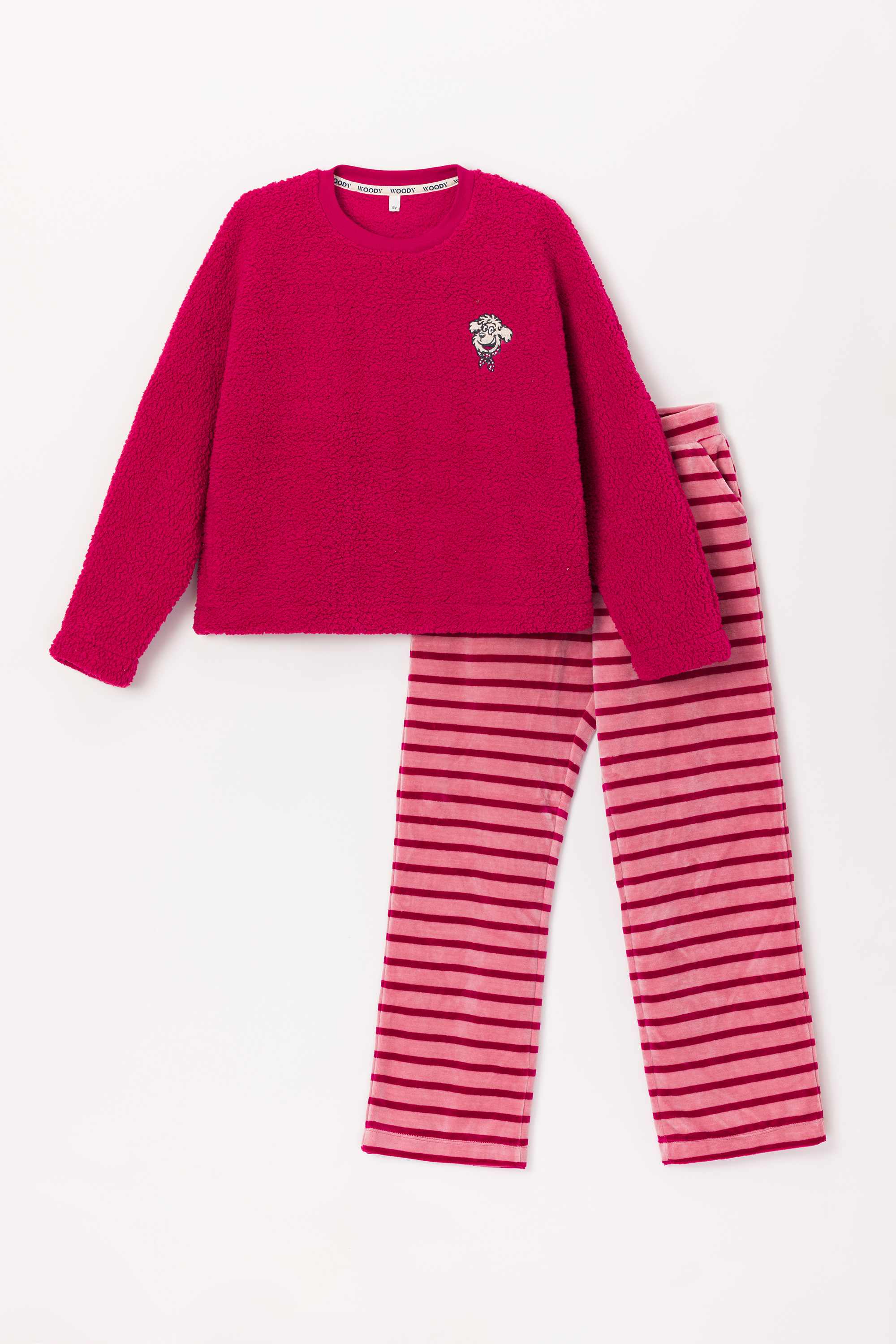Pyjama Woody Framboosrood  242-10-WPI-M/357