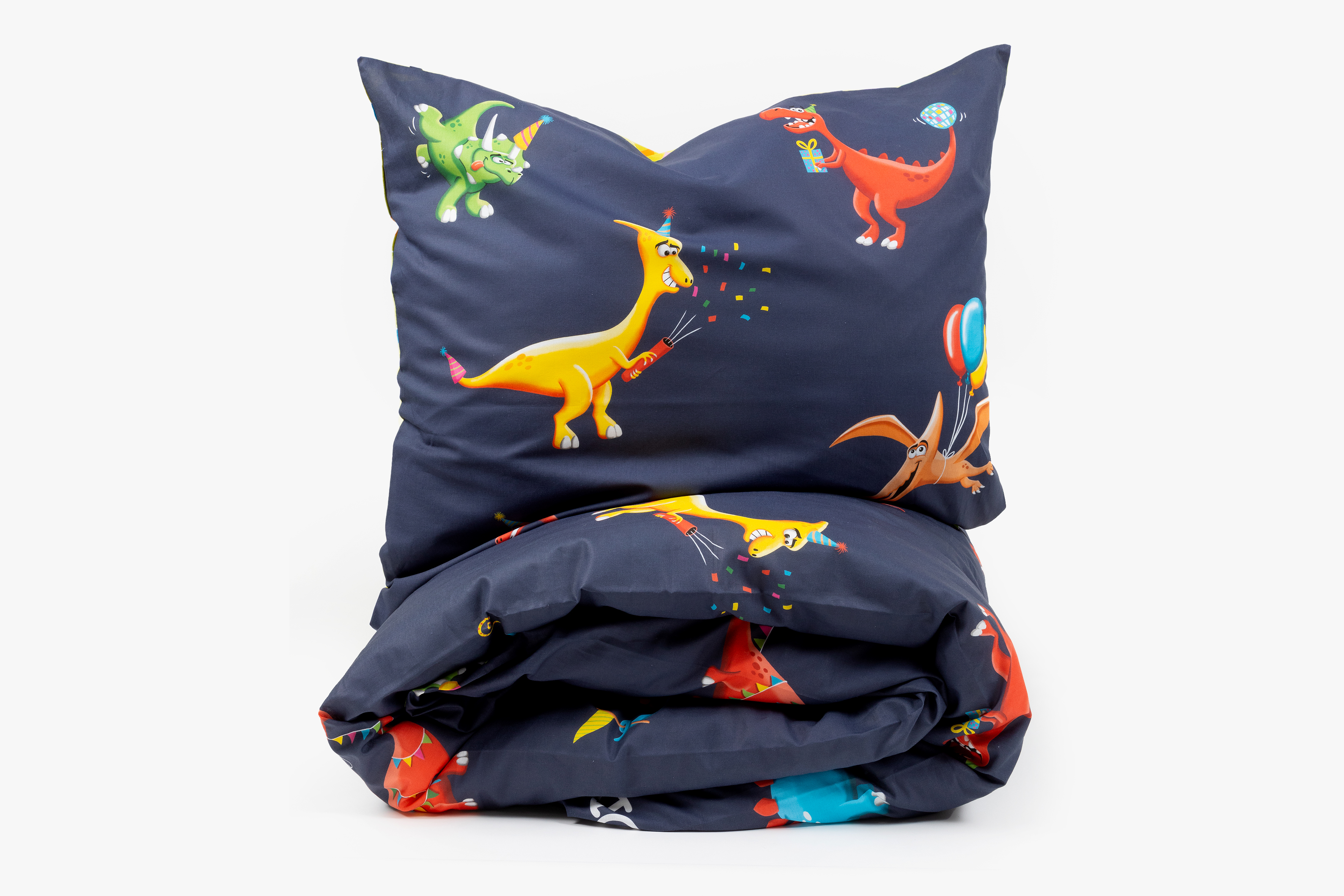Eenpersoons Dekbedovertrek + hoofdkussen Woody Dino (140x220cm) 242-10-DBO-W/020