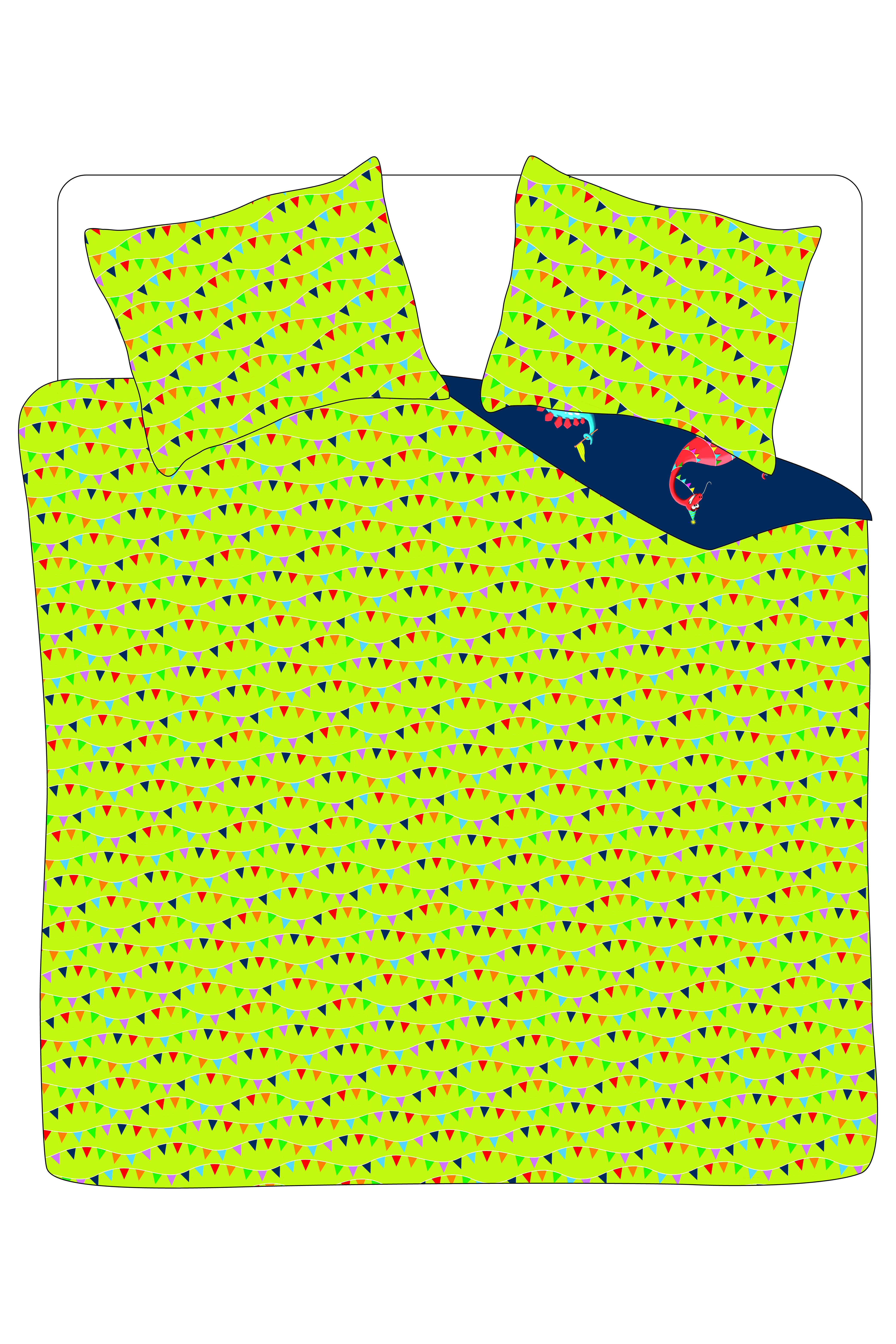Tweepersoons Dekbedovertrek + hoofdkussens Woody Dino (240x220cm) 242-10-DMD-W/020