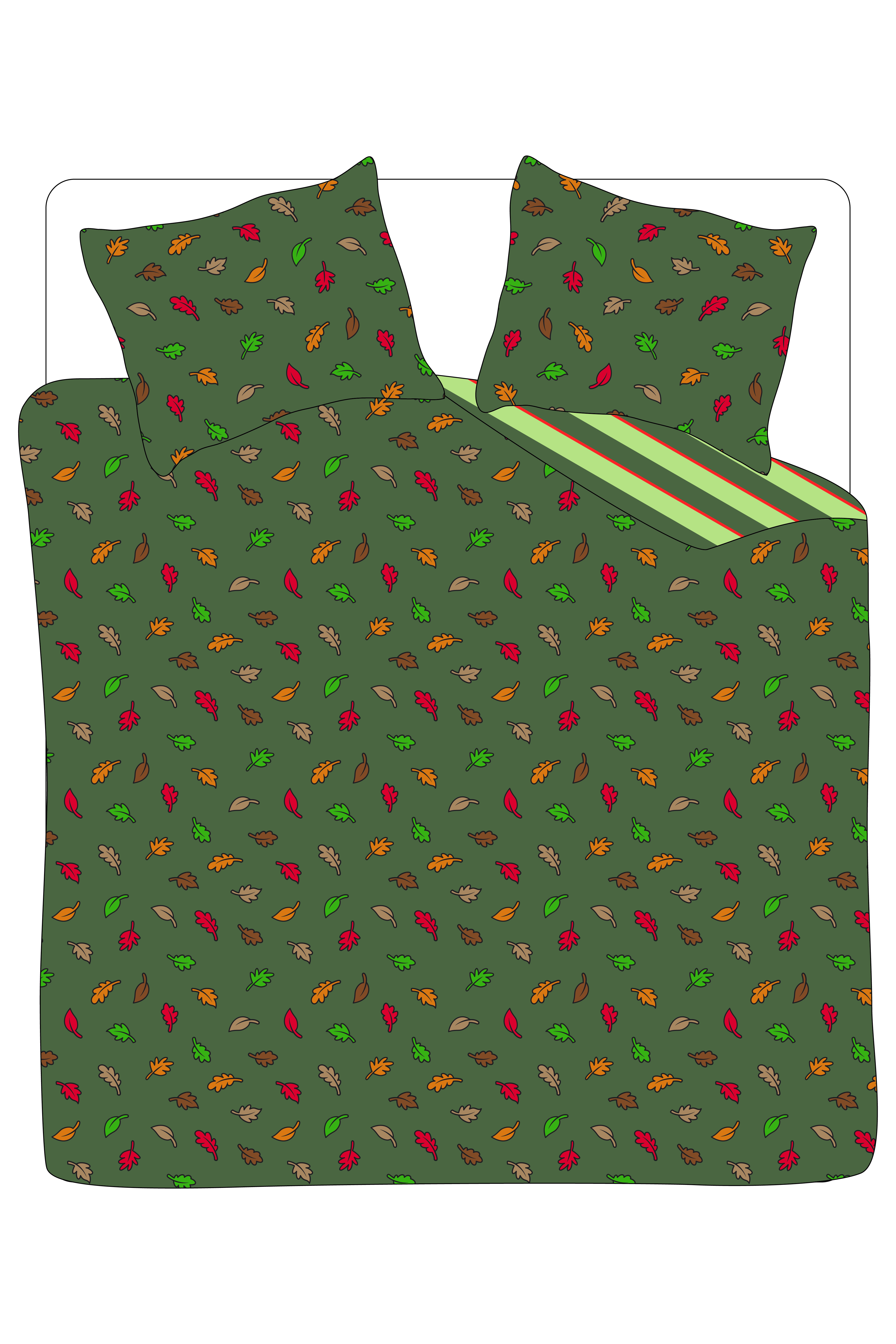 Tweepersoons Dekbedovertrek + hoofdkussens Woody Eend (240x220cm) 242-10-DMD-W/030