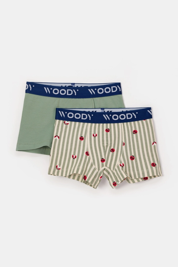 Woody duopack boxershorts lieveheersbeest/kaki 251-10-CLD-Z/012