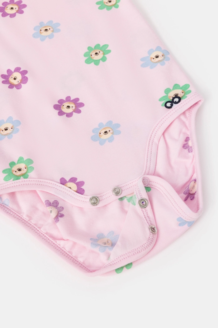 Woody body km bloemetjes roze 251-10-RES-Z/930