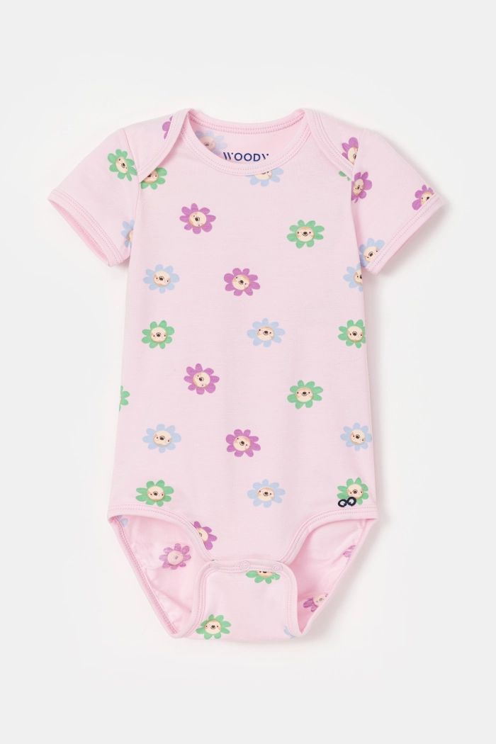 Woody body km bloemetjes roze 251-10-RES-Z/930