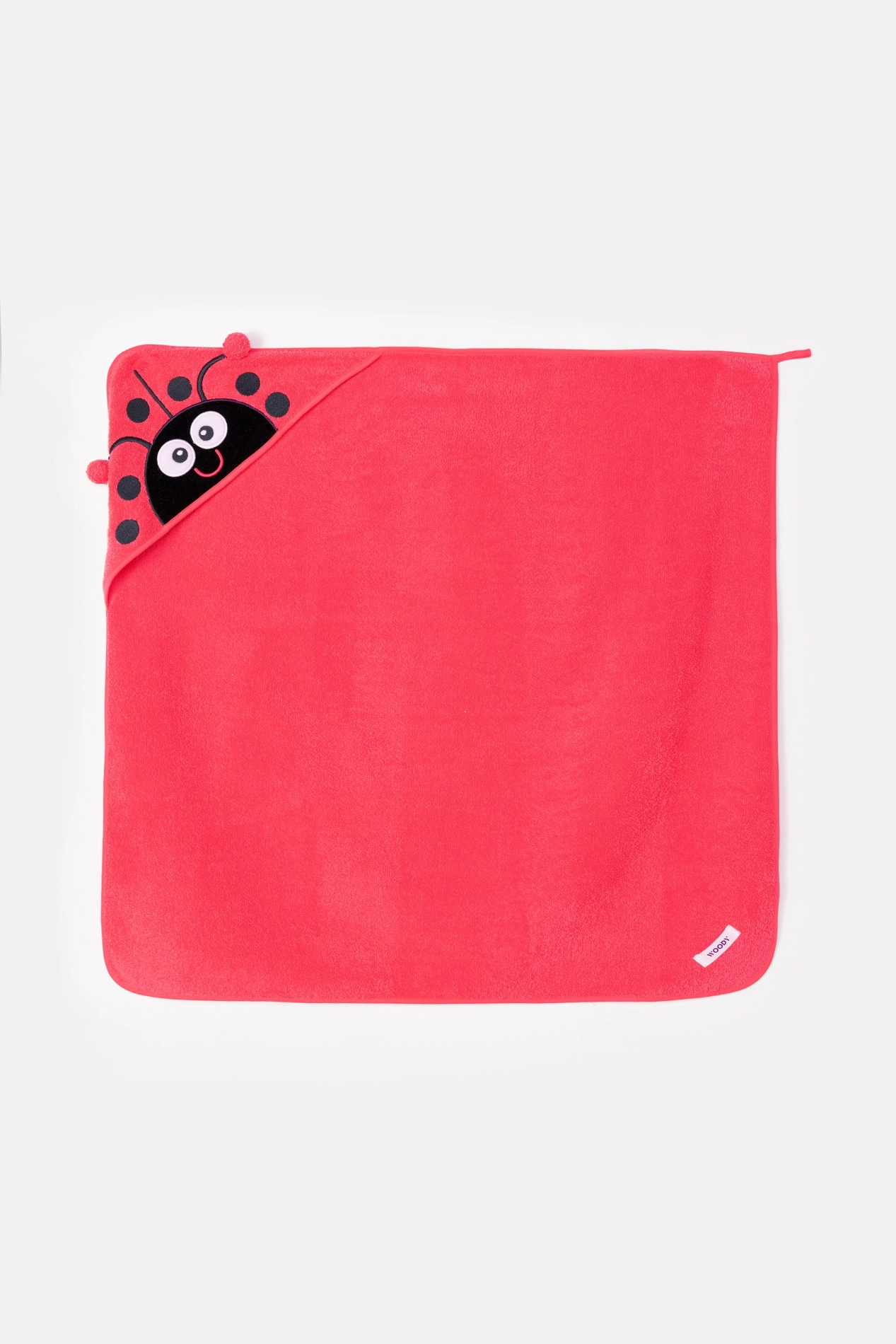Woody badcape lieveheersbeestje koraalrood 251-10-CAP-B/488