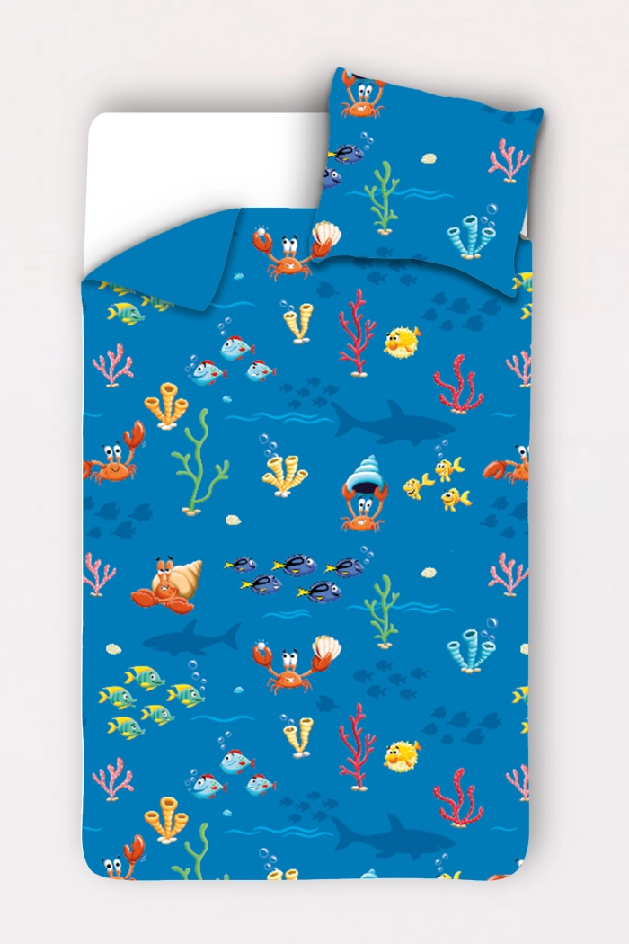 Woody dekbedovertrek hermietkreeft 140x220 cm 251-10-DBO-W/020