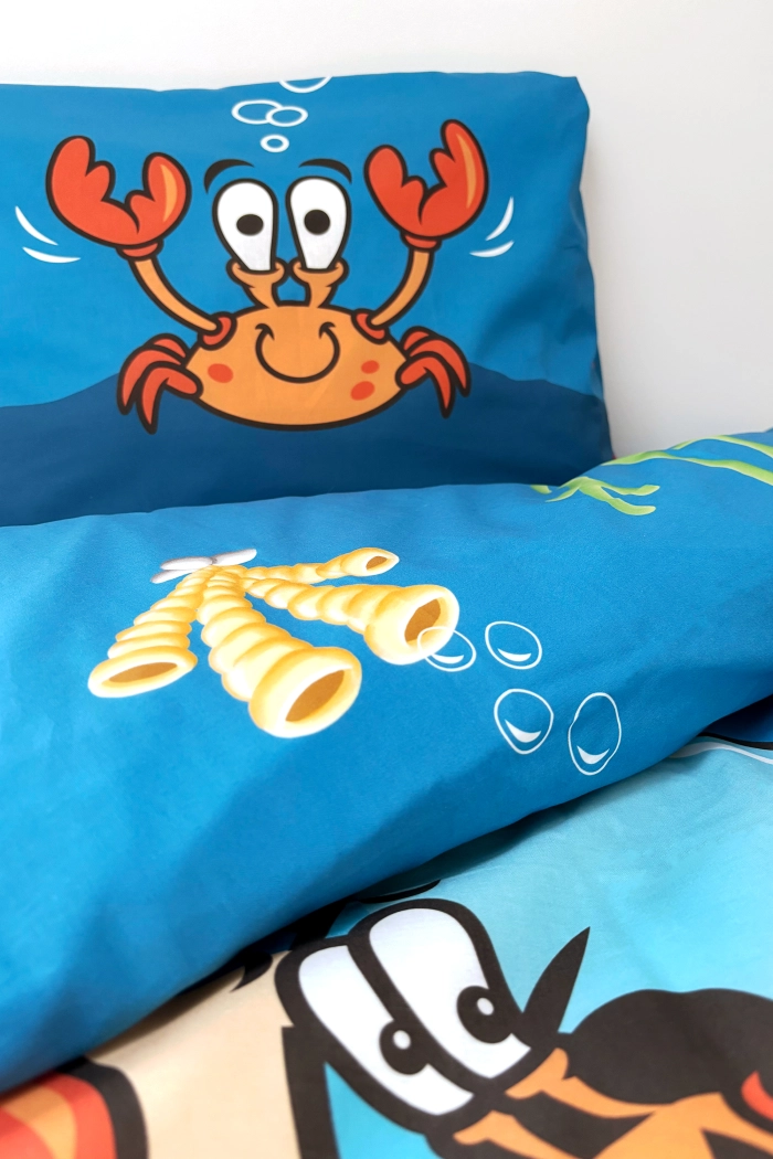 Woody dekbedovertrek hermietkreeft 140x220 cm 251-10-DBO-W/020