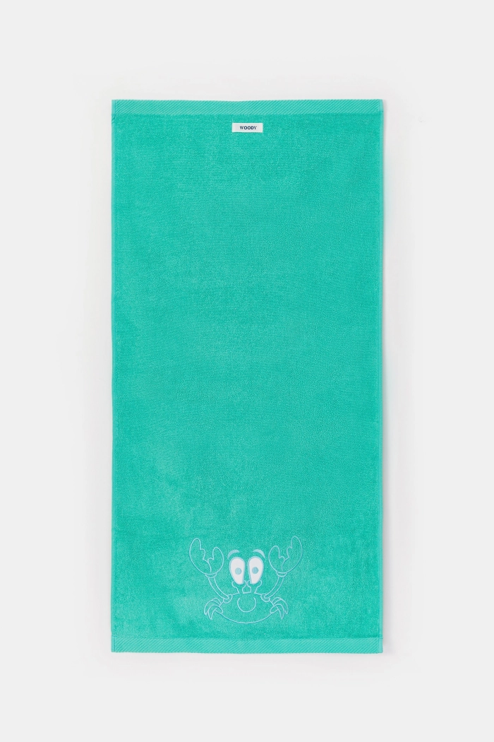 Woody 2 handdoeken (50x100 cm) + 2 washandjes turquoise 251-10-TTW-B/727