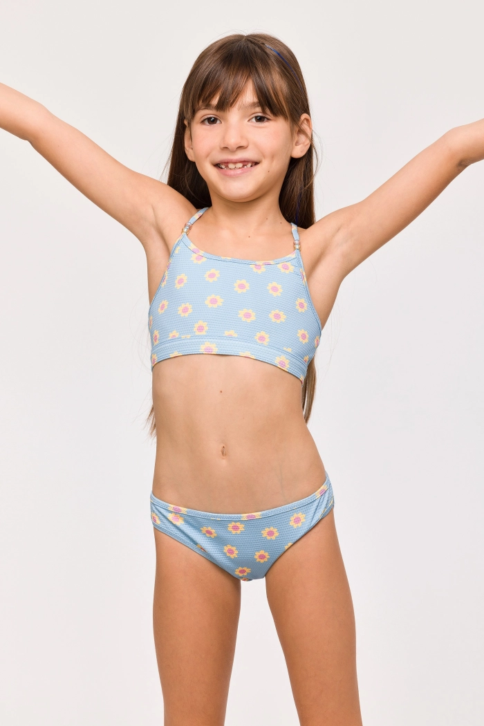 Woody bikini bloemen blauw 251-10-ZWC-A/959