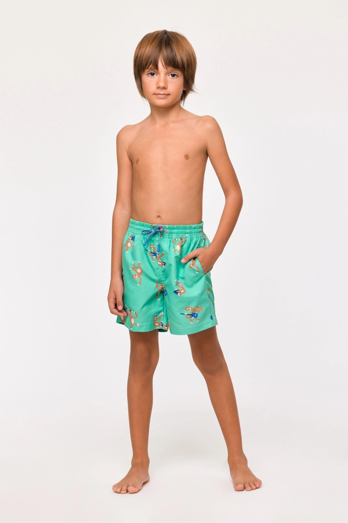 Woody zwemshort luiaard groen 251-12-QWW-W/958
