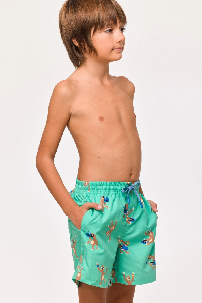 Woody zwemshort luiaard groen 251-12-QWW-W/958