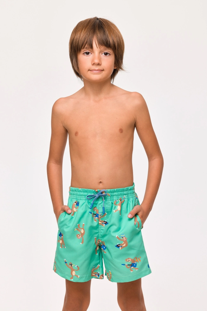Woody zwemshort luiaard groen 251-12-QWW-W/958