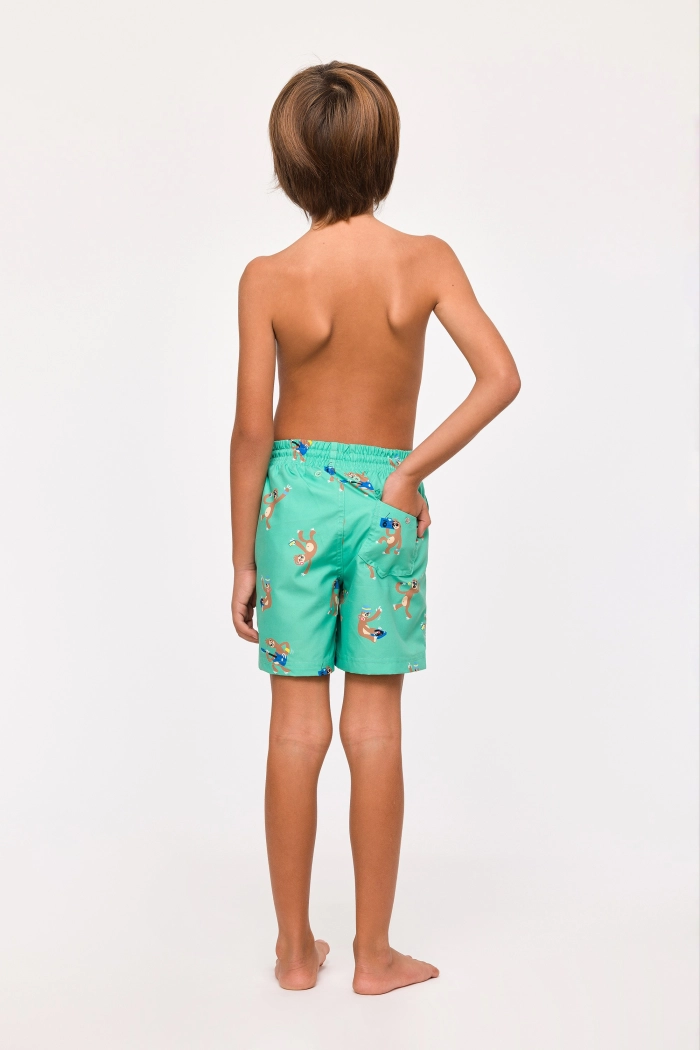 Woody zwemshort luiaard groen 251-12-QWW-W/958