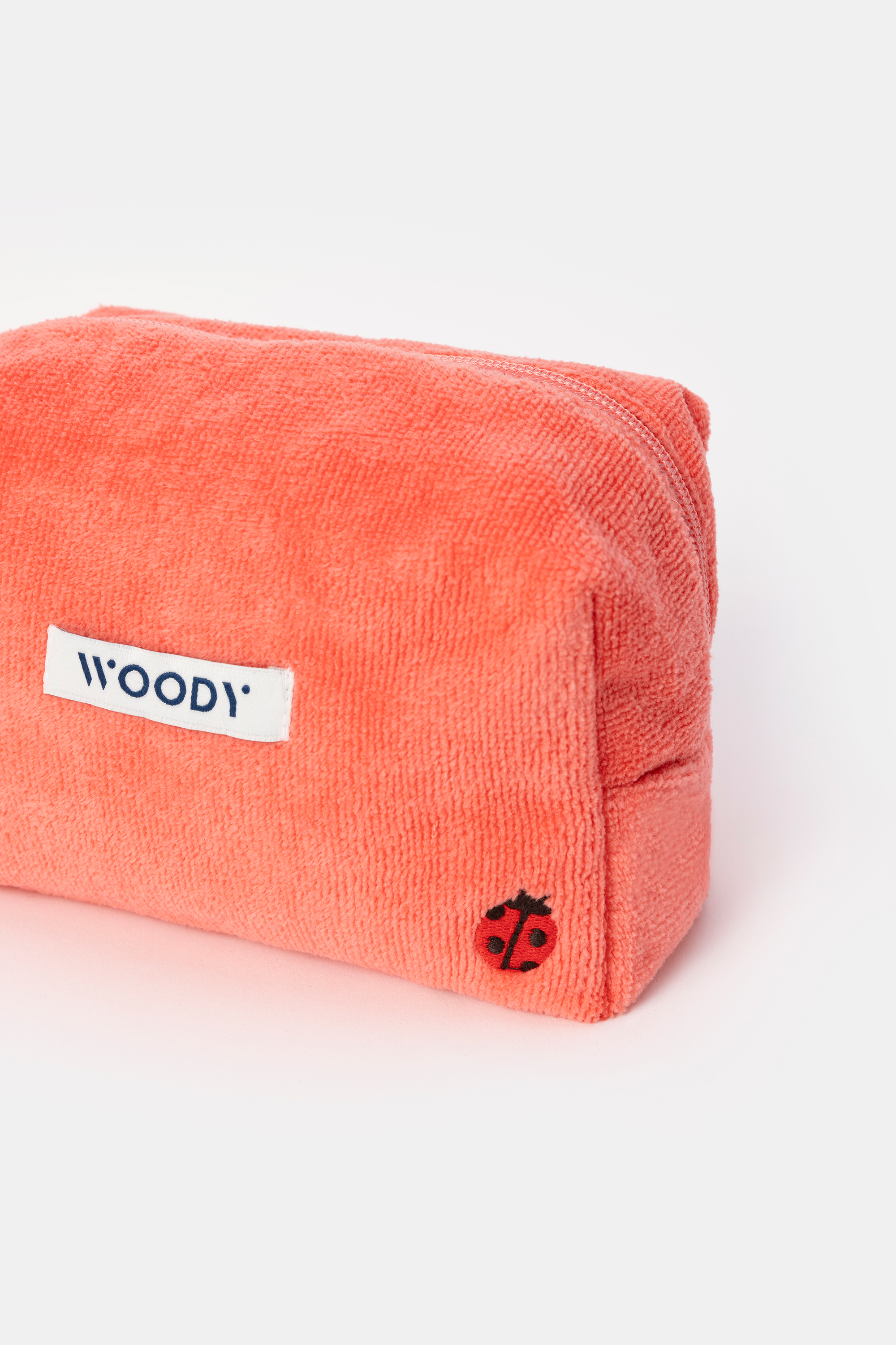 Woody tasje lieveheersbeestje koraalrood 17cm x 11 cm 251-10-WBC-B/488