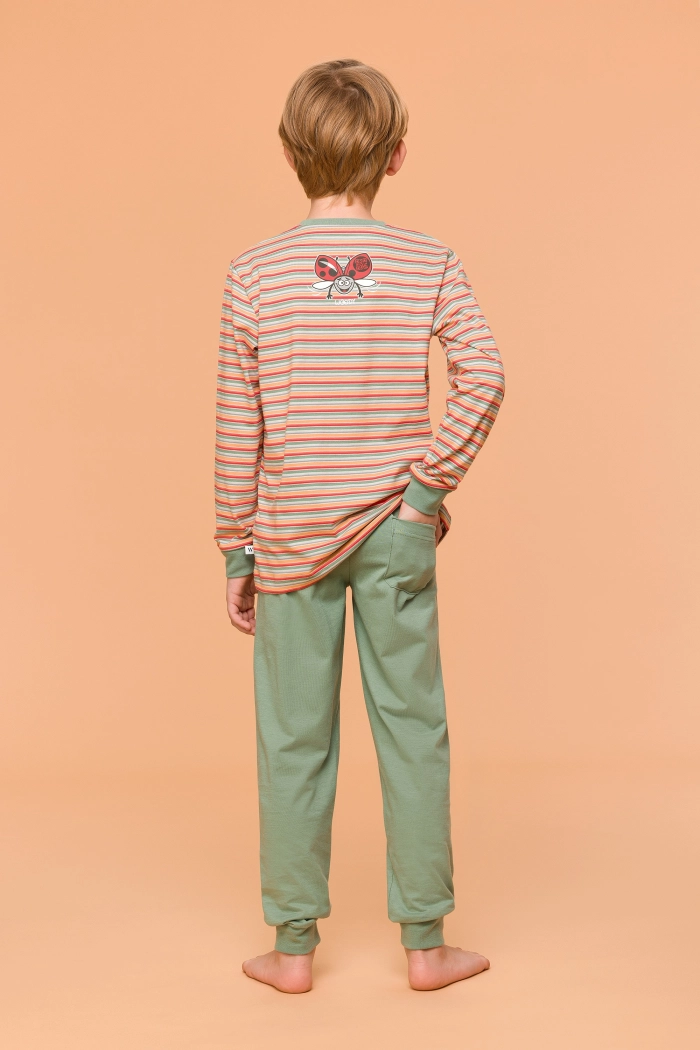 Woody pyjama lieveheersbeestje gestreept multicolor 251-10-PLC-S/904
