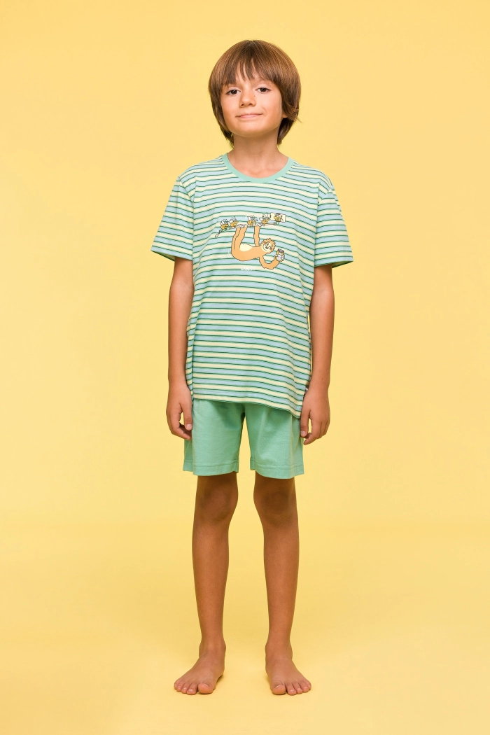 Woody shortama luiaard gestreept multicolor 251-10-PSS-S/924