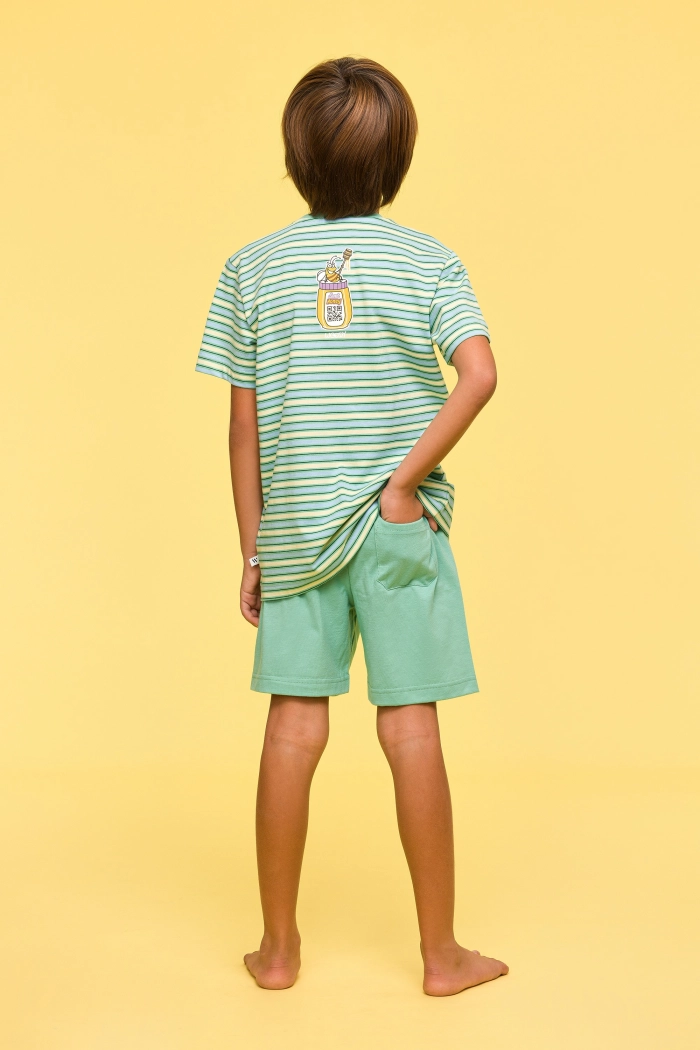 Woody shortama luiaard gestreept multicolor 251-10-PSS-S/924