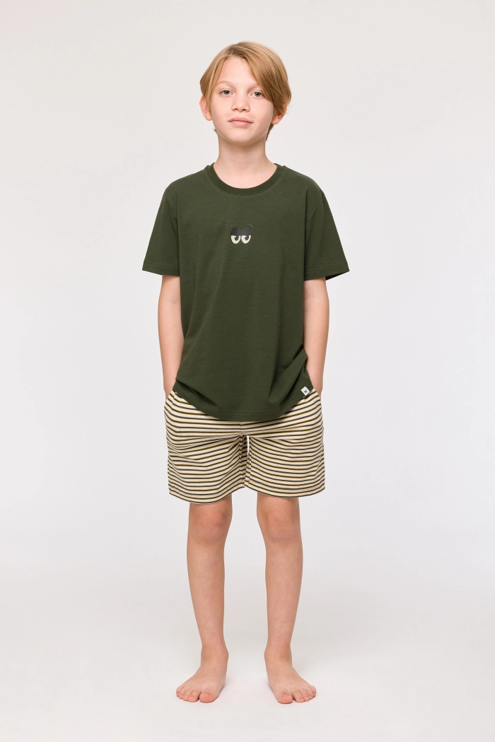 Woody shortama donkergroen 251-12-QRS-Z/798
