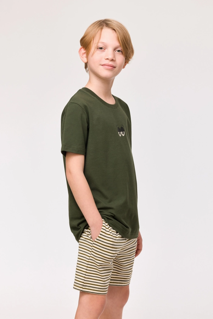 Woody shortama donkergroen 251-12-QRS-Z/798