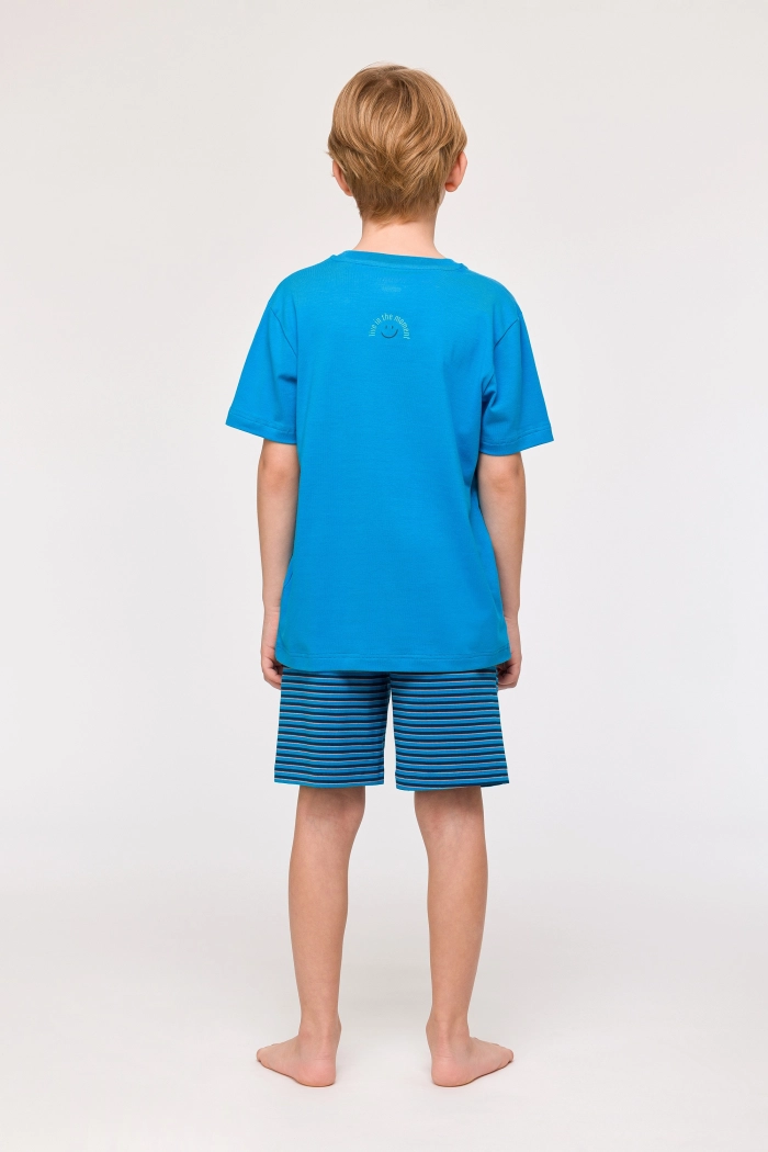 Woody shortama blauw 251-12-QRS-Z/845