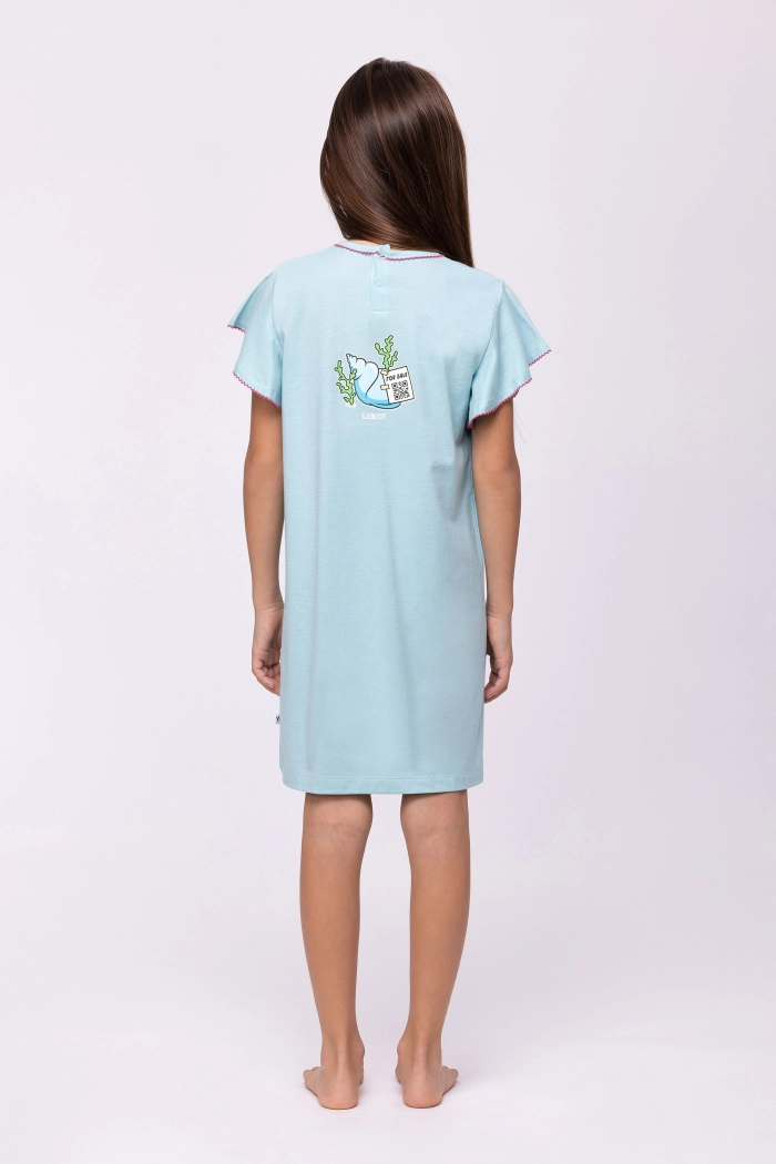 Woody slaapkleed hermietkreeft licht turquoise 251-10-BDR-S/708