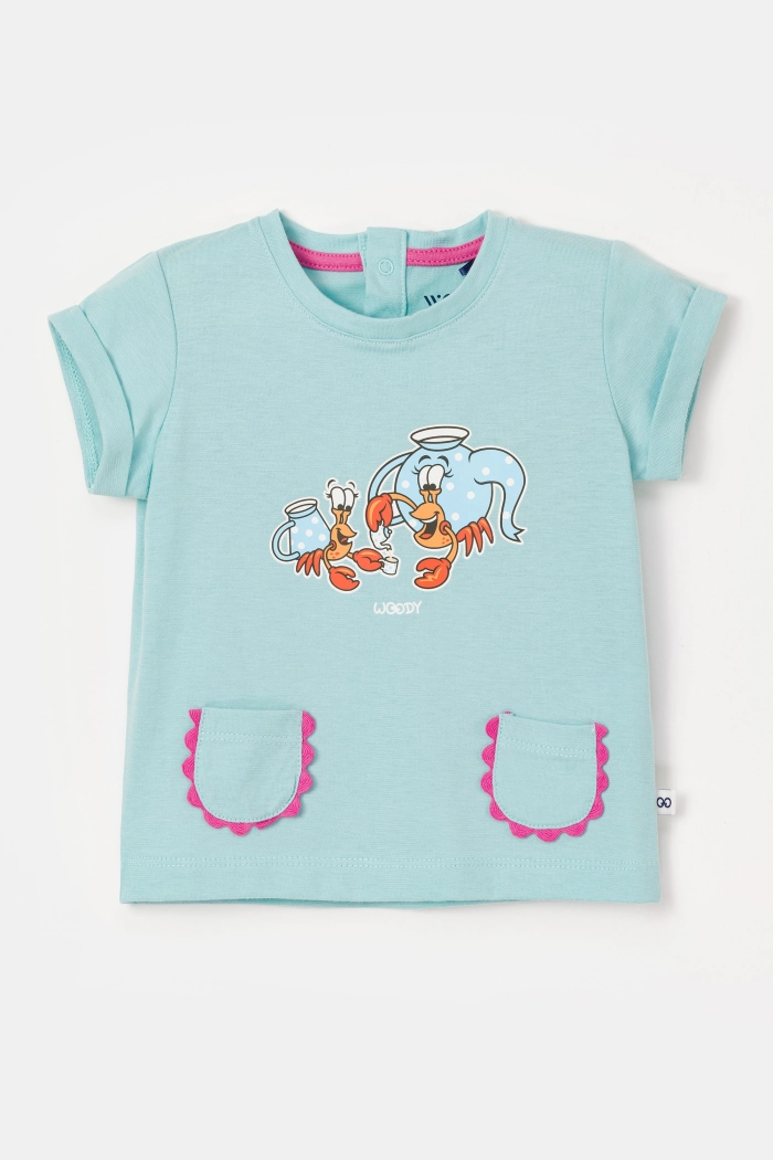 Woody shortama hermietkreeft licht turquoise 251-10-BST-S/708