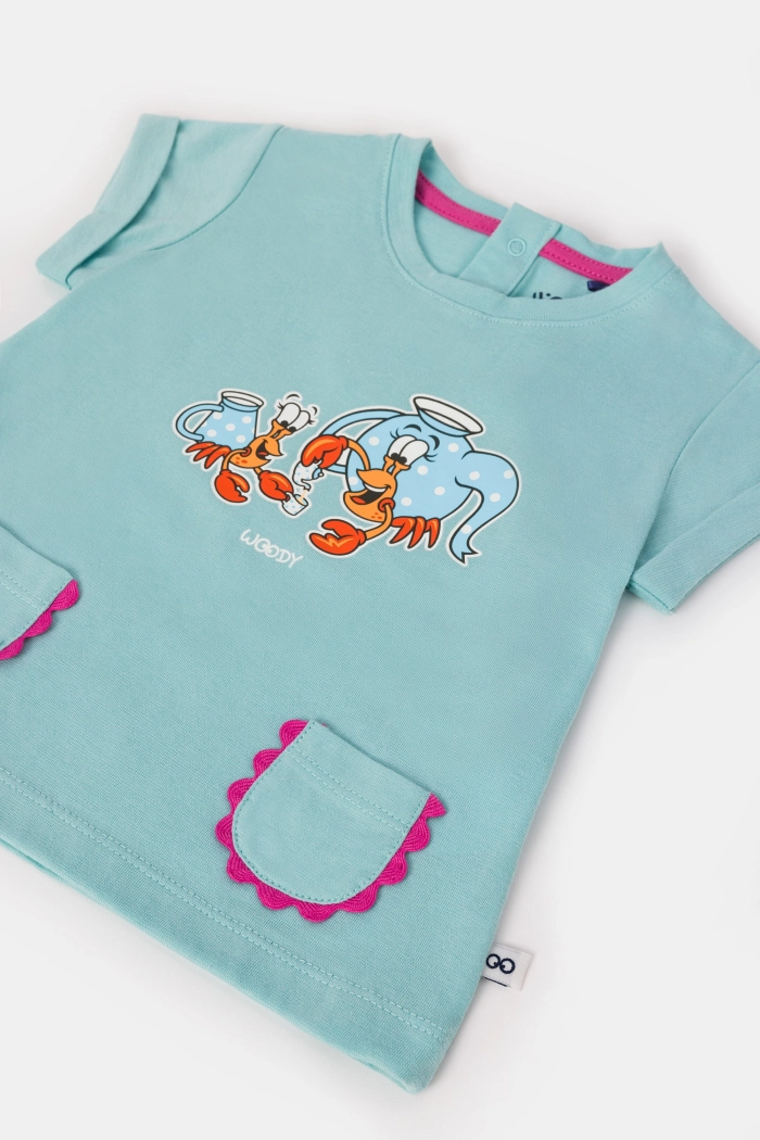 Woody shortama hermietkreeft licht turquoise 251-10-BST-S/708