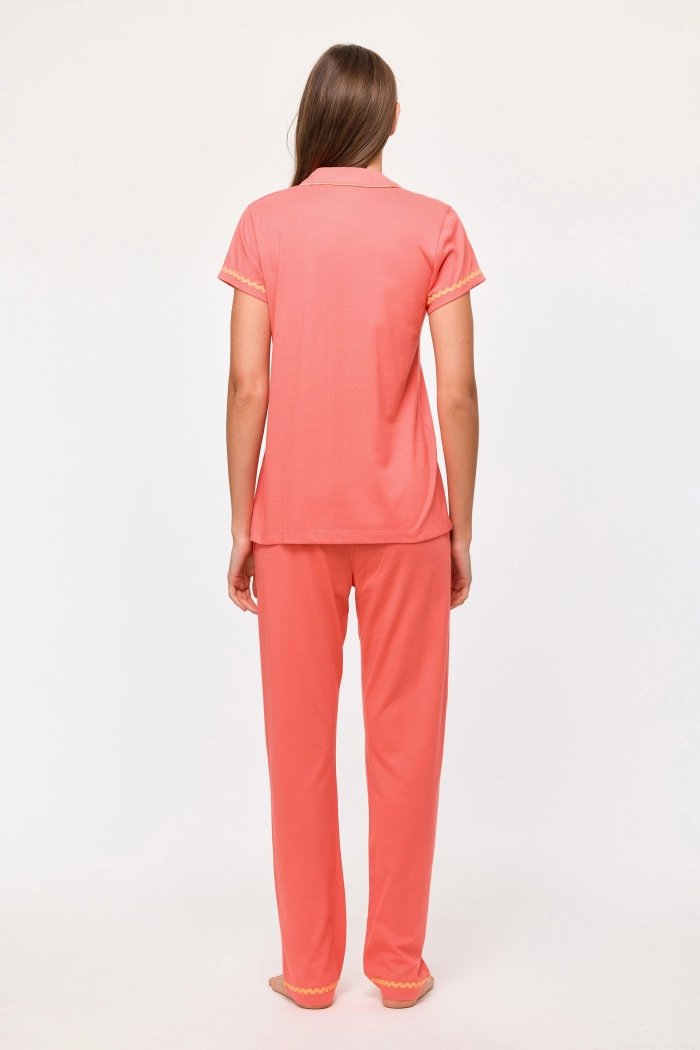 Woody pyjama koraalrood 251-10-PIS-S/488