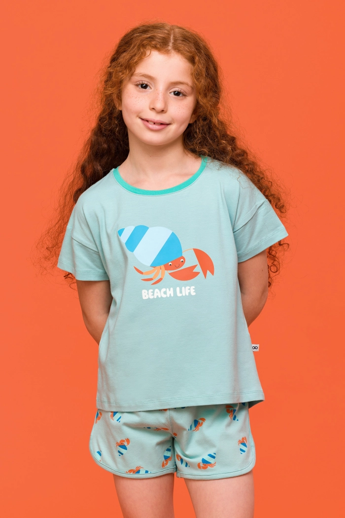 Woody shortama hermietkreeft licht turquoise 251-10-PZG-Z/708